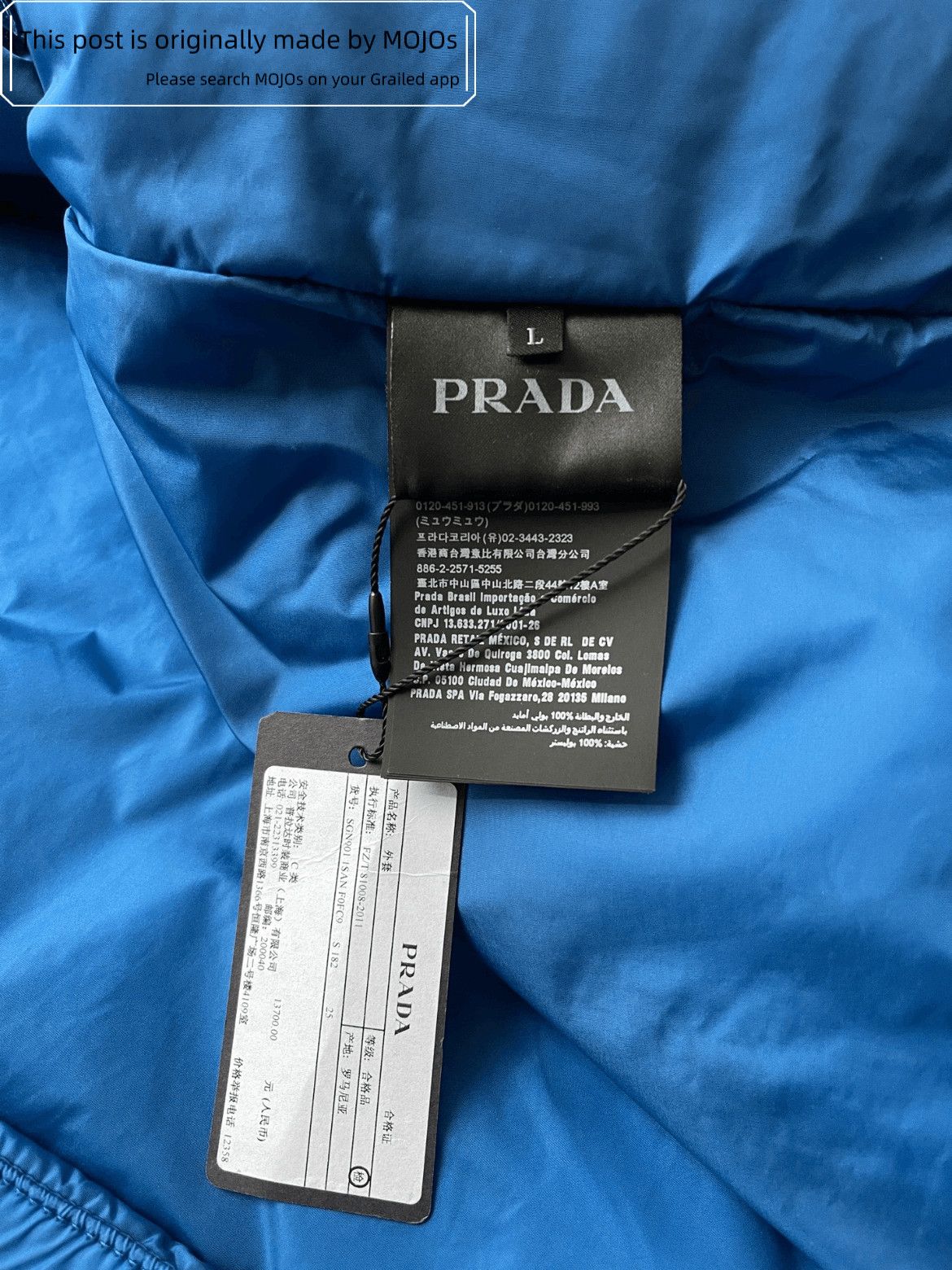 Prada Prada Logo Logo Label Puffer Jacket Size US L / EU 52-54 / 3 - 4 Thumbnail