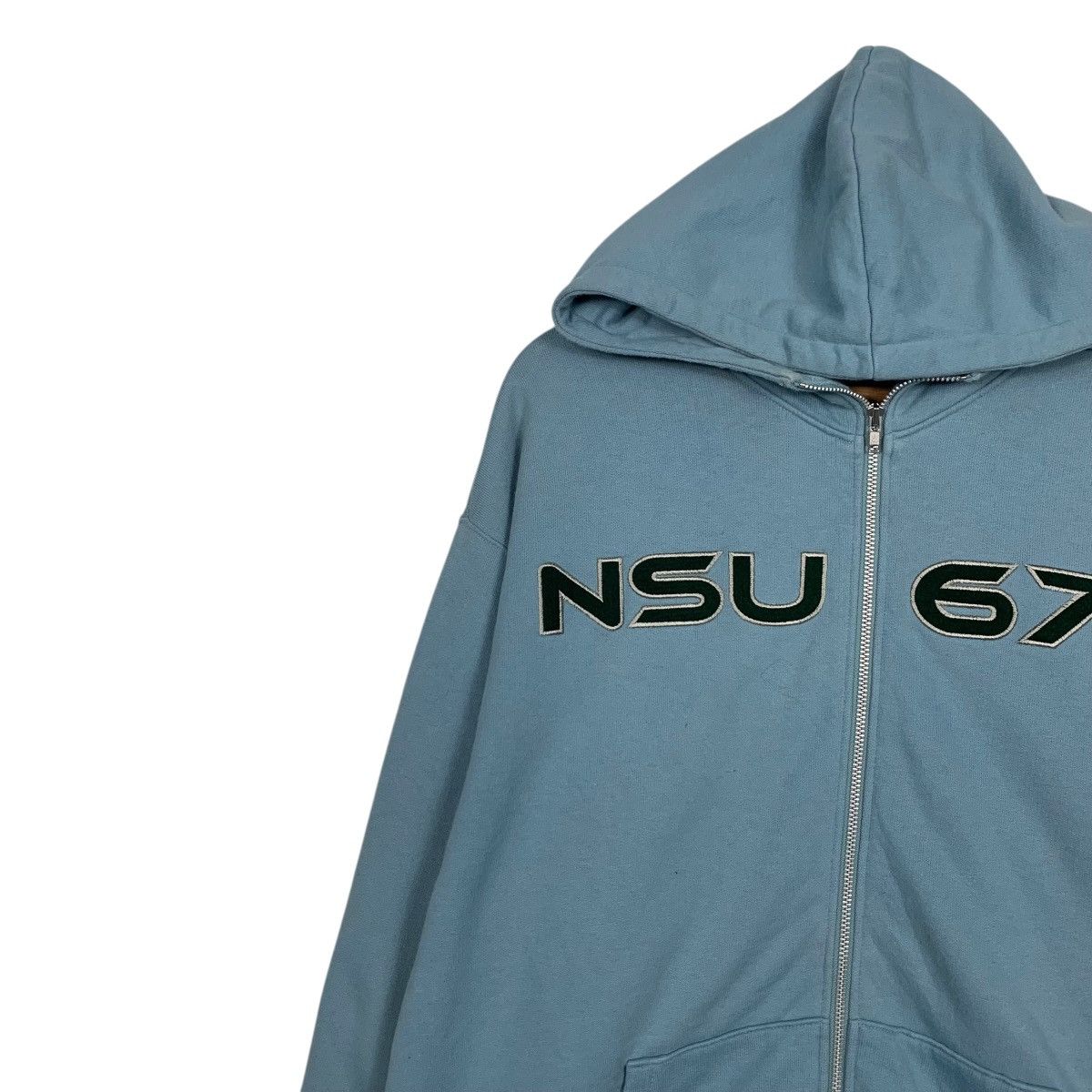 Japanese Brand NSU 678 Big Logo Zipper Hoodie Sweatshirt #3585-C164 Size US L / EU 52-54 / 3 - 3 Thumbnail