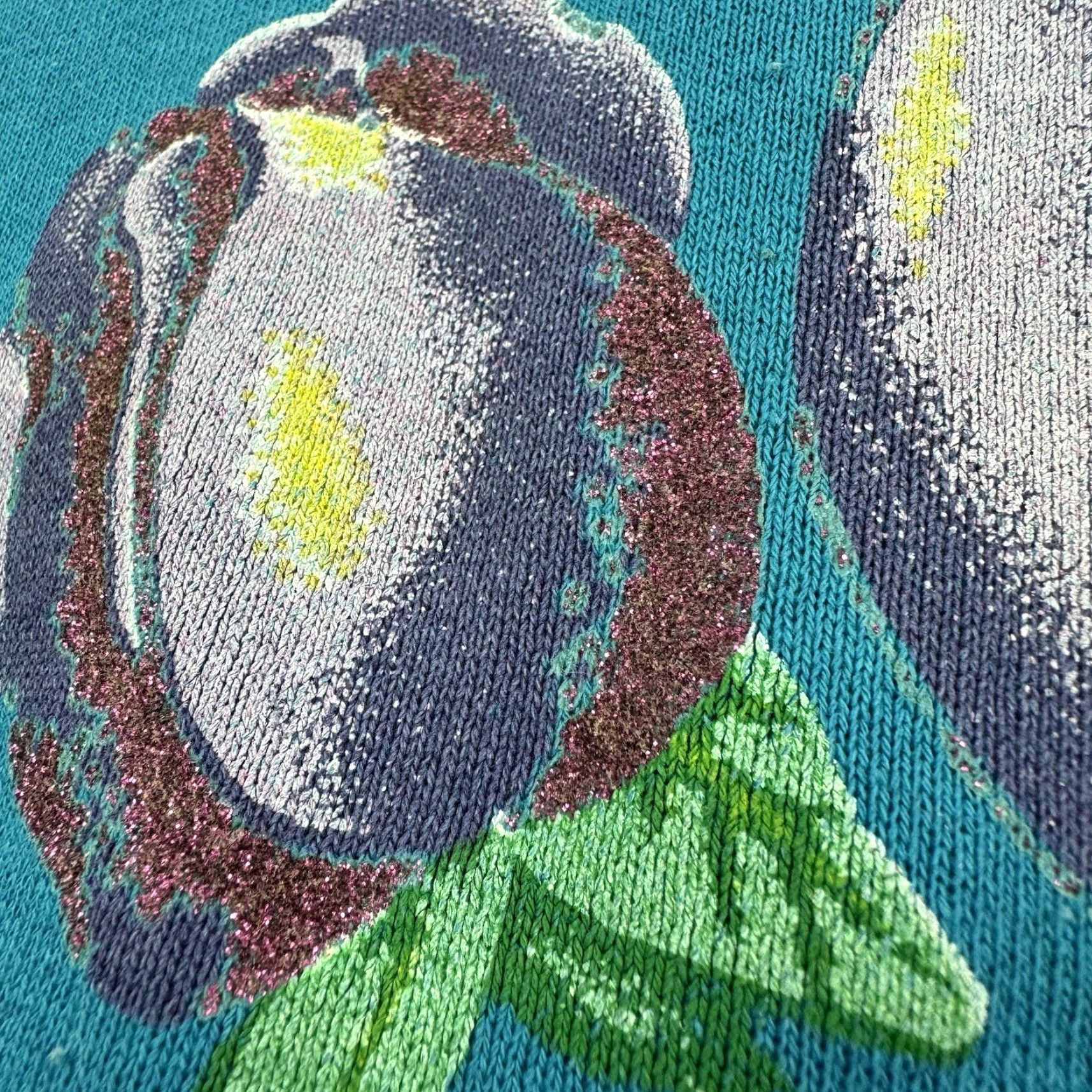 Vintage Vintage Yes Cheetah Brand Sweatshirt Womens 90s Flower Blue Medium Size M Pullover Crew Neck Long Sleeve Size M / US 6-8 / IT 42-44 - 4 Thumbnail