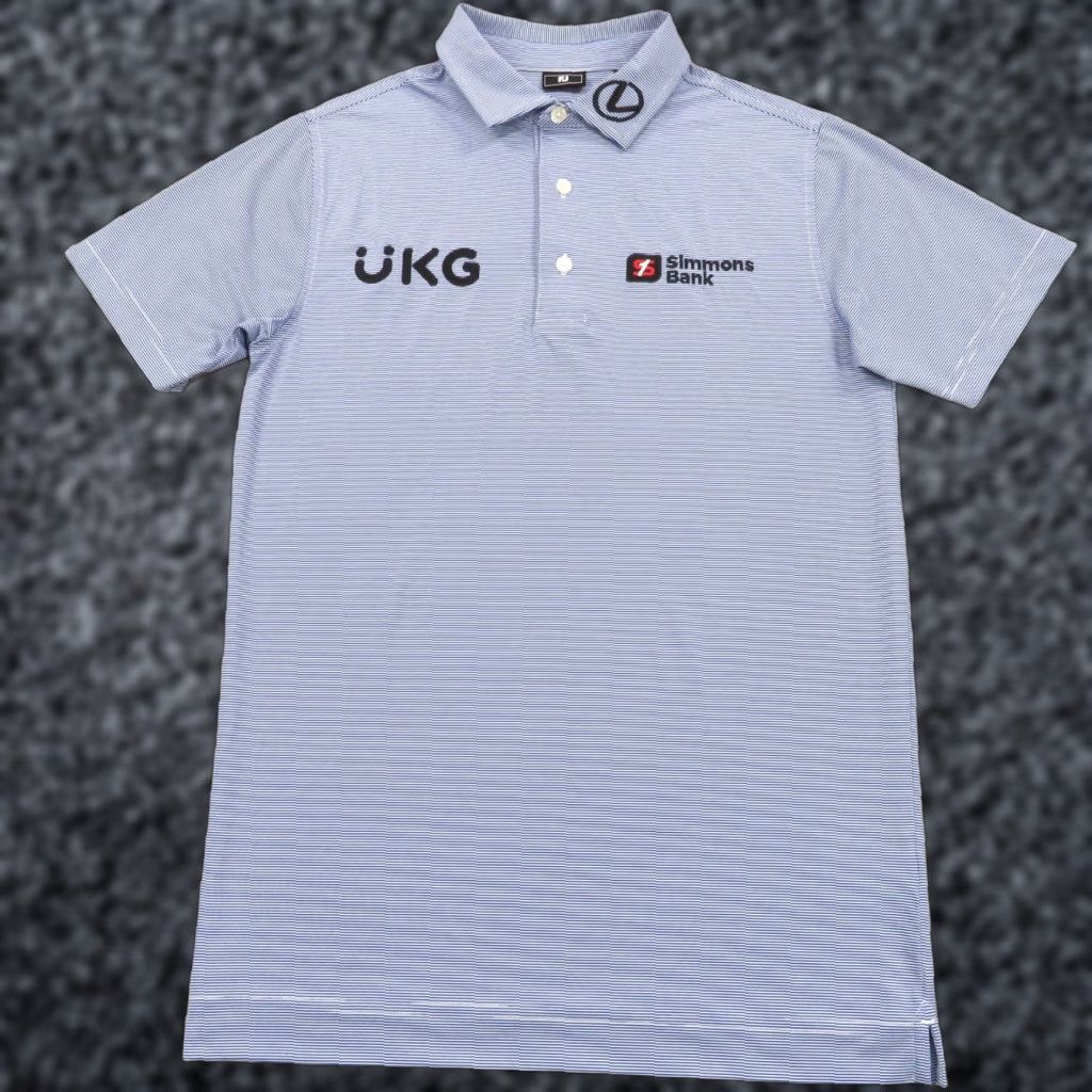 Footjoy Polo Men Small Tour Issue Golf Shirt Will Zalatoris Performance White FJ Shirt