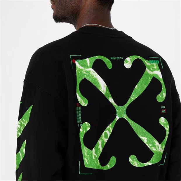 o1g2r1mq0424 Sweatshirts in Black & Green