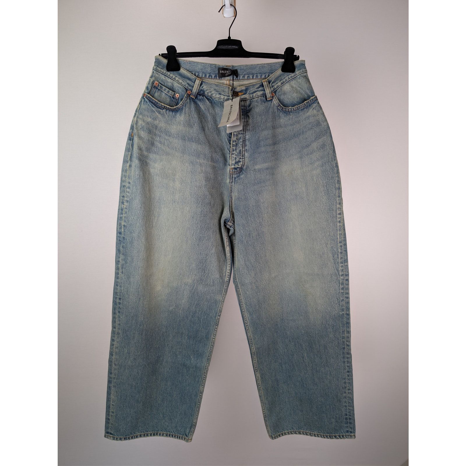 Balenciaga o1rshd1 Organic Japanese Denim Jeans in True Blue Size US 34 / EU 50 - 1 Thumbnail