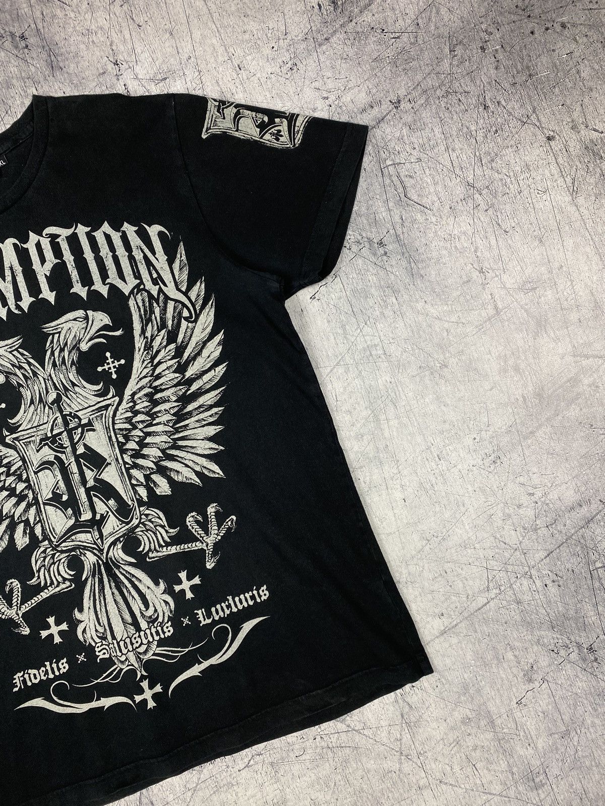 Designer Redemption Affliction Style Y2K Hype T Shirt Tee Size US XL / EU 56 / 4 - 3 Thumbnail