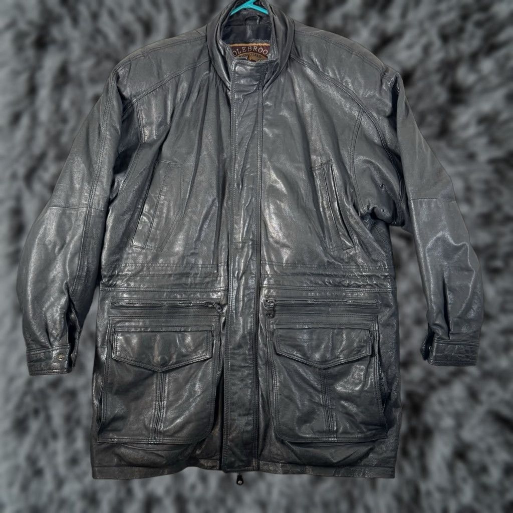 Vintage VINTAGE Colebrook Leather Field Barn Coat M Men Black 90s Y2K Overcoat Streetwear Size US M / EU 48-50 / 2 - 1 Thumbnail