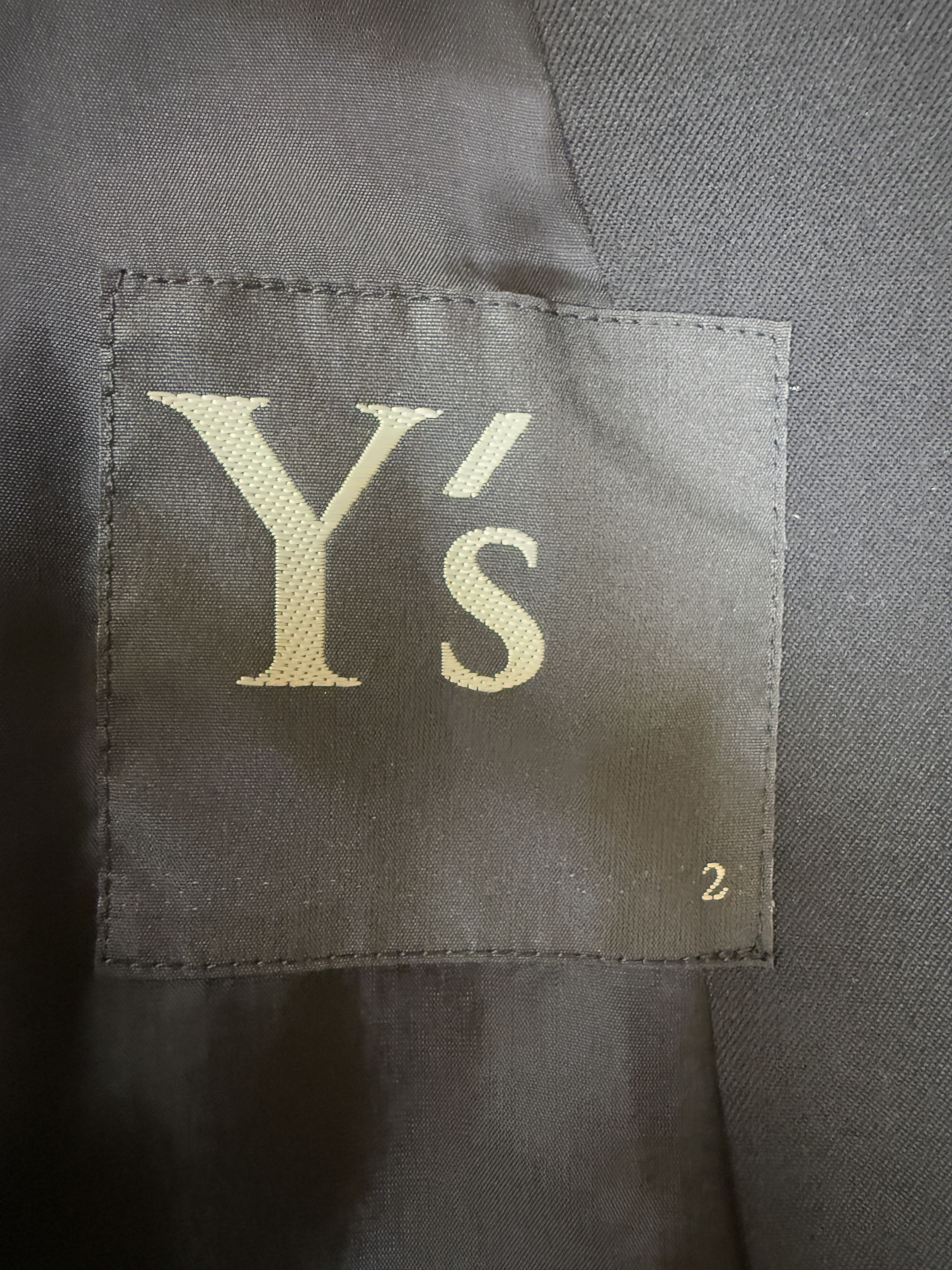 Yohji Yamamoto $1165 NWT Yohji Yamamoto Y's Gabardine Asymmetric Jacket Size US M / EU 48-50 / 2 - 17 Thumbnail