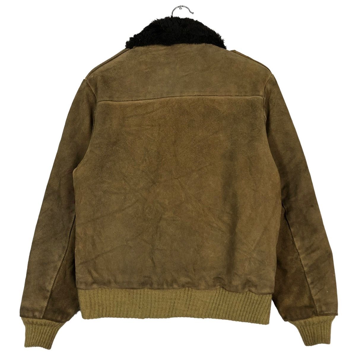 Genuine Leather 🔥TRUE VINTAGE 70’s WILLIAM BARRY USA SHERPA LINING MILITARY Size US M / EU 48-50 / 2 - 8 Thumbnail