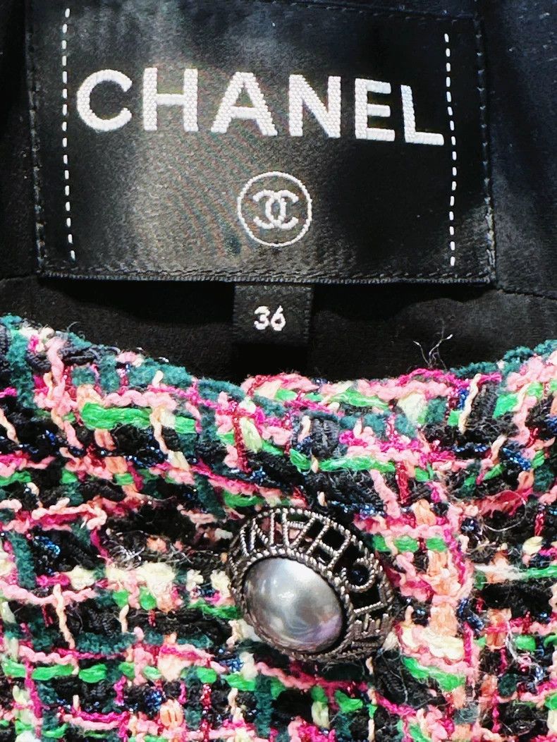 Chanel Chanel 19 spring and summer classic tweed pink purple gree Size XS / US 0-2 / IT 36-38 - 5 Thumbnail