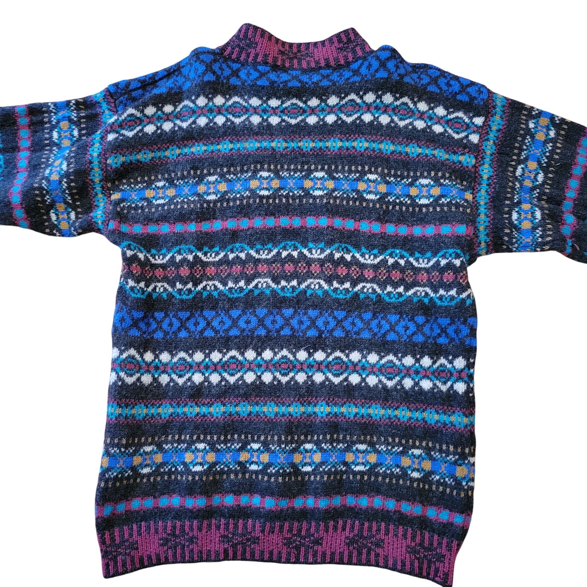 Vintage Lord Taylor Vintage Shetland Wool Fair Isle Sweater Scotland Size US L / EU 52-54 / 3 - 2 Thumbnail