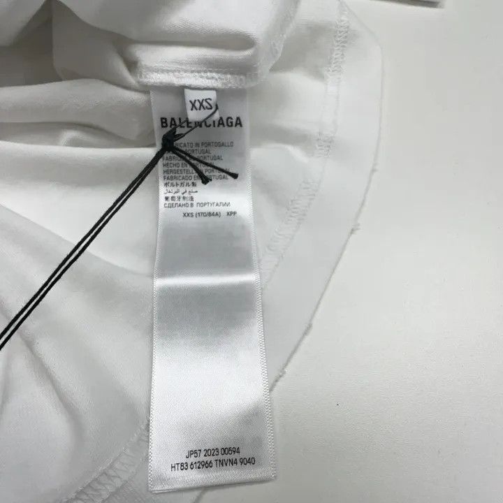 Balenciaga Balenciaga SS23 Logo Print White T-Shirt 0079-2507 Size US XXS / EU 40 - 4 Thumbnail