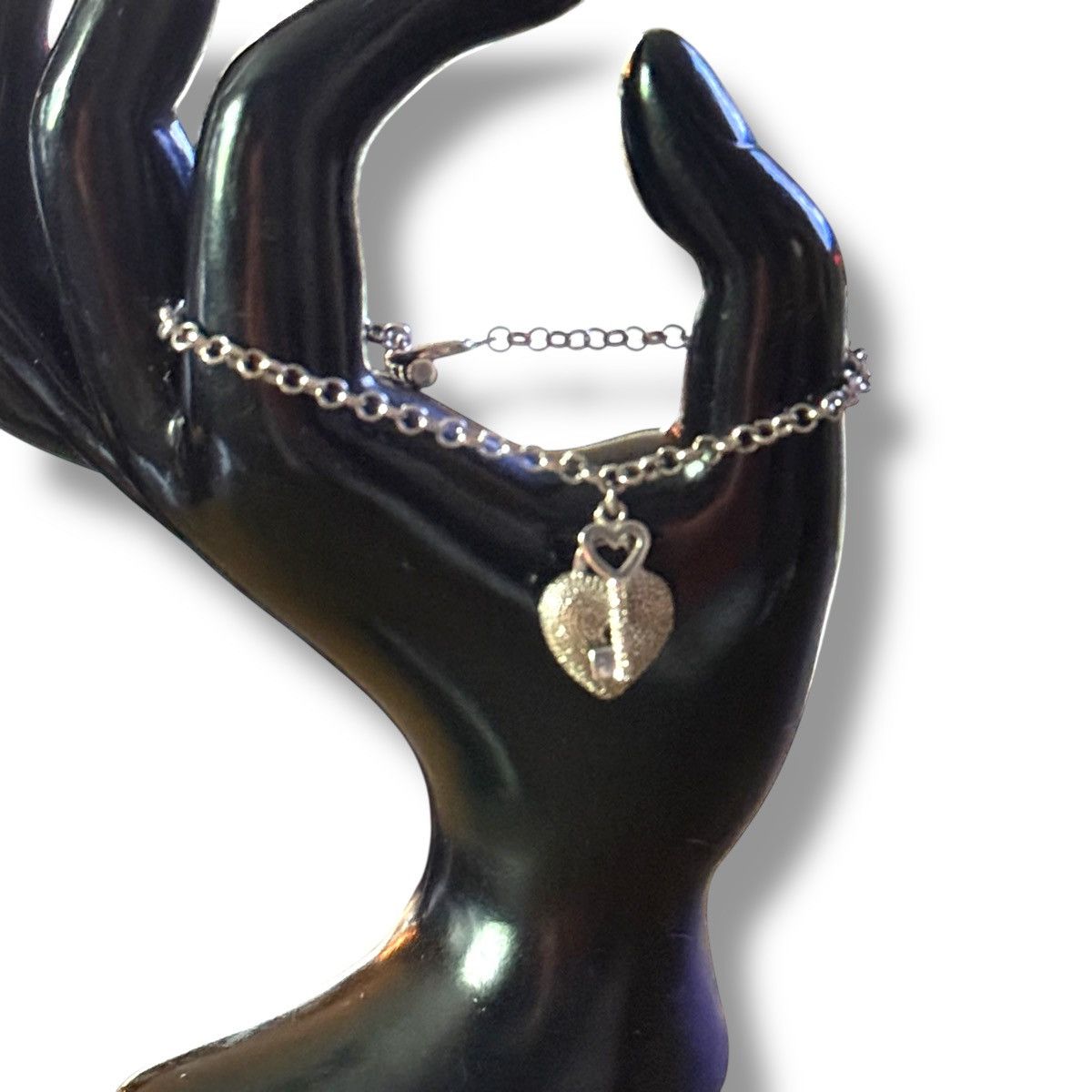 Other Silver tone padlock heart and key charm bracelet Size ONE SIZE - 3 Thumbnail