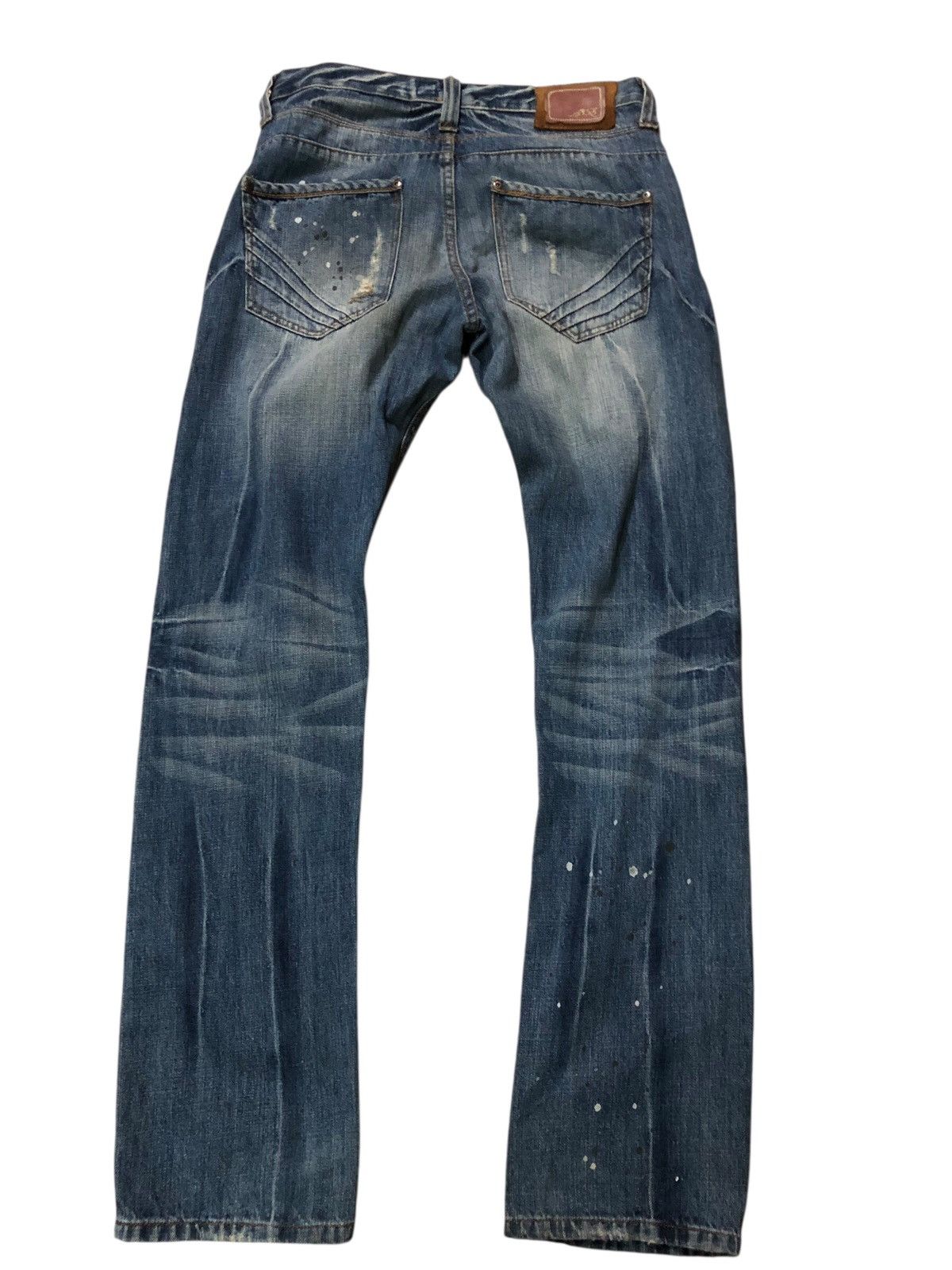 If Six Was Nine ArnowLedge Distressed Splash Paint Denim Pants Size US 32 / EU 48 - 2 Thumbnail