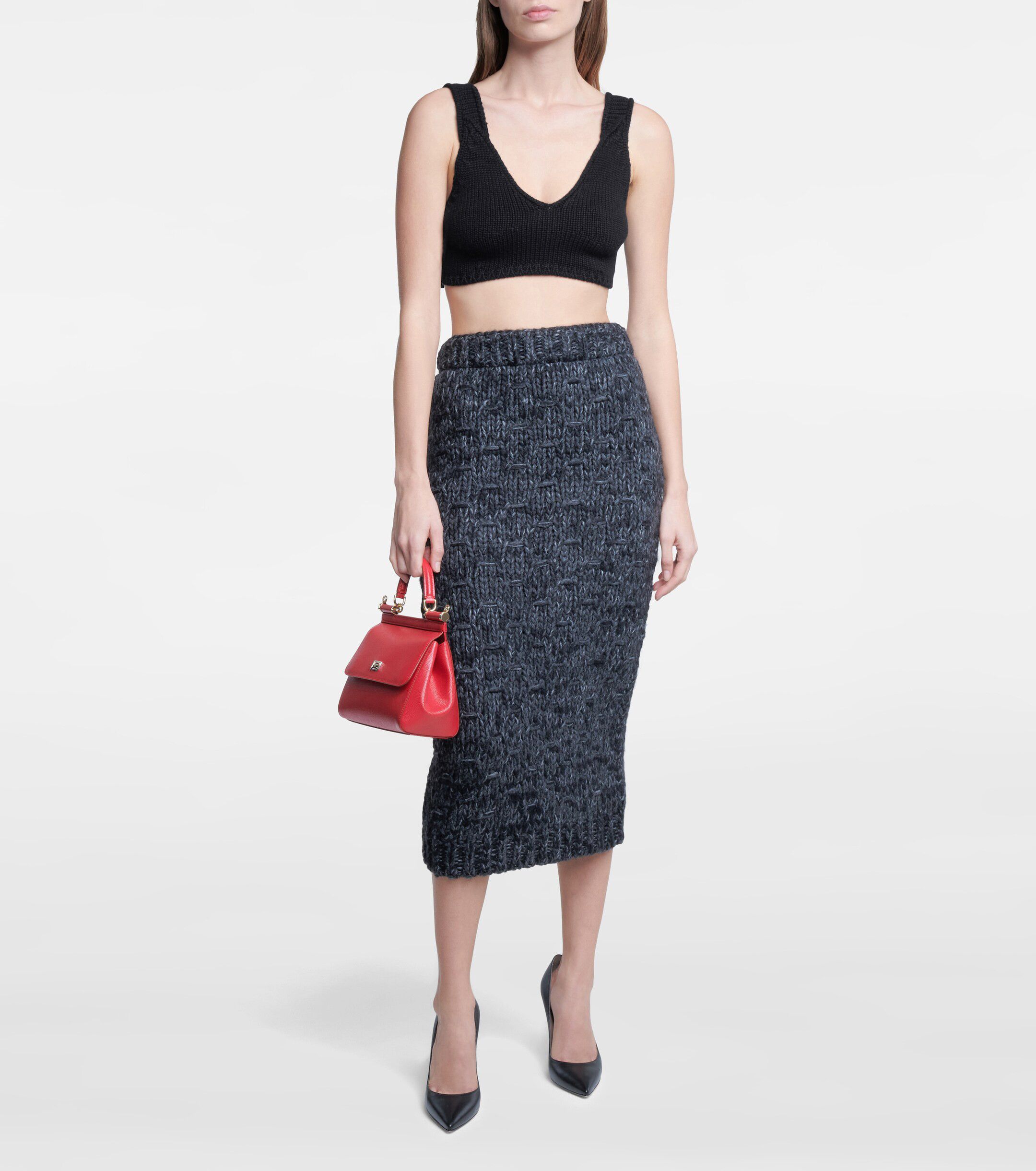 Dolce & Gabbana MSRP~600€ Unique Crop Top, 100% Cashmere! Tank Top, Bralette Size L / US 10 / IT 46 - 4 Thumbnail