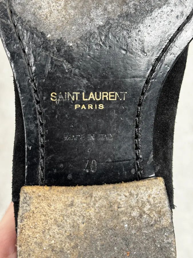 Saint Laurent Paris Saint Laurent Black Suede Leather Boots Size US 7 / EU 40 - 6 Thumbnail