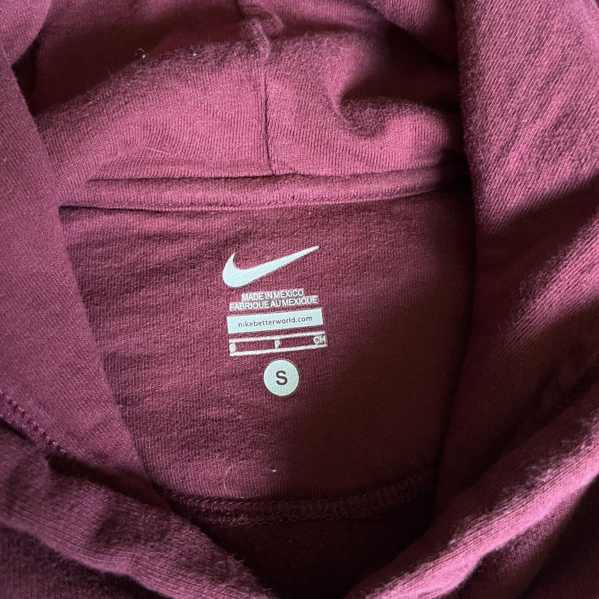 Nike × Vintage Vintage 2000s Nike U.S. Navy Center Swoosh Logo Hoodie Red Size US S / EU 44-46 / 1 - 9 Thumbnail