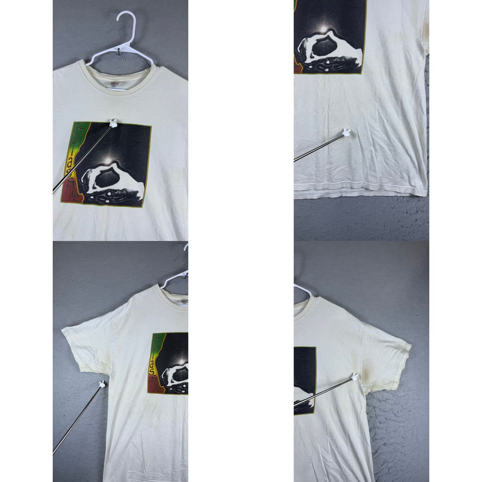 Hanes VINTAGE Hanes Mens XL White Fair Selassie Graphic Heavyweight Cotton T-Shirt 90s Reggae Size US XL / EU 56 / 4 - 8 Thumbnail