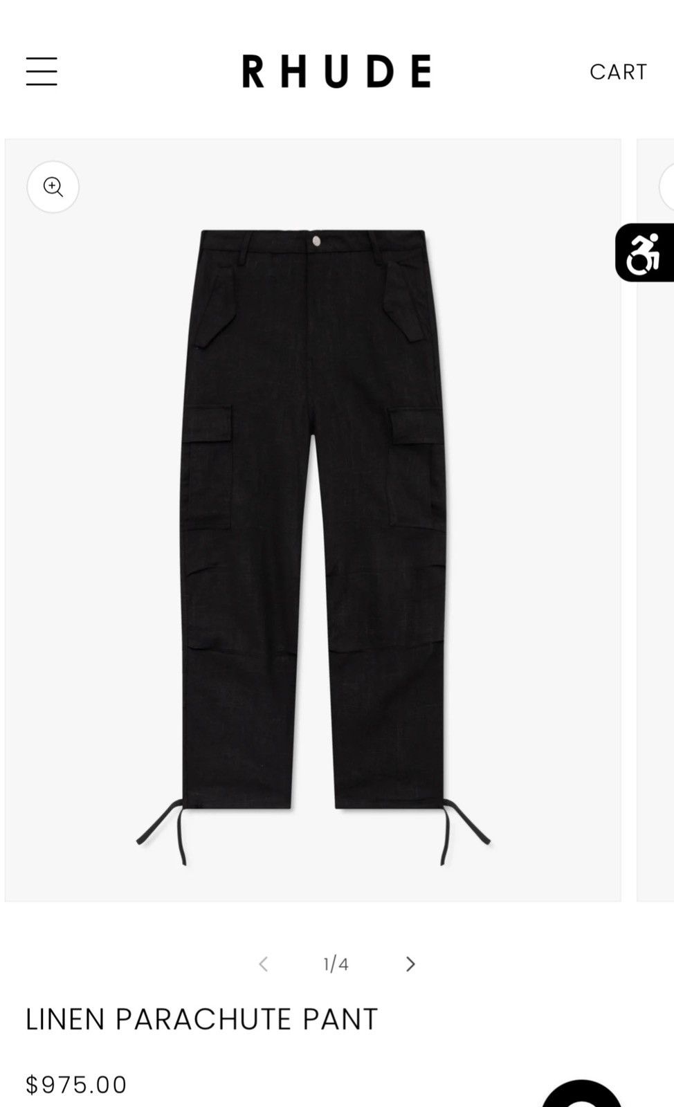 Rhude BRAND NEW Rhude Linen Parachute Pant Size Medium Size US 32 / EU 48 - 1 Thumbnail