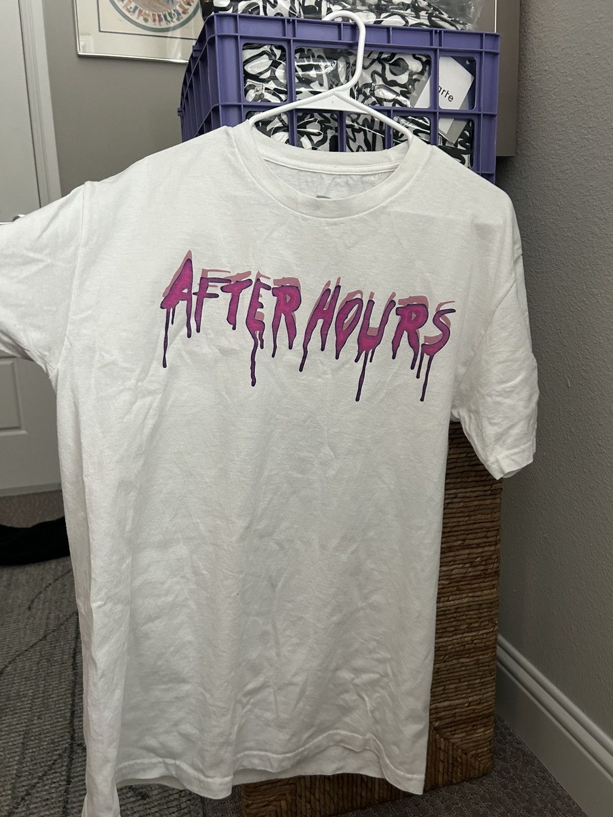 The Weeknd × Vlone The Weeknd After Hours x Vlone Tee (White/Pink Drip) Size US L / EU 52-54 / 3 - 2 Thumbnail