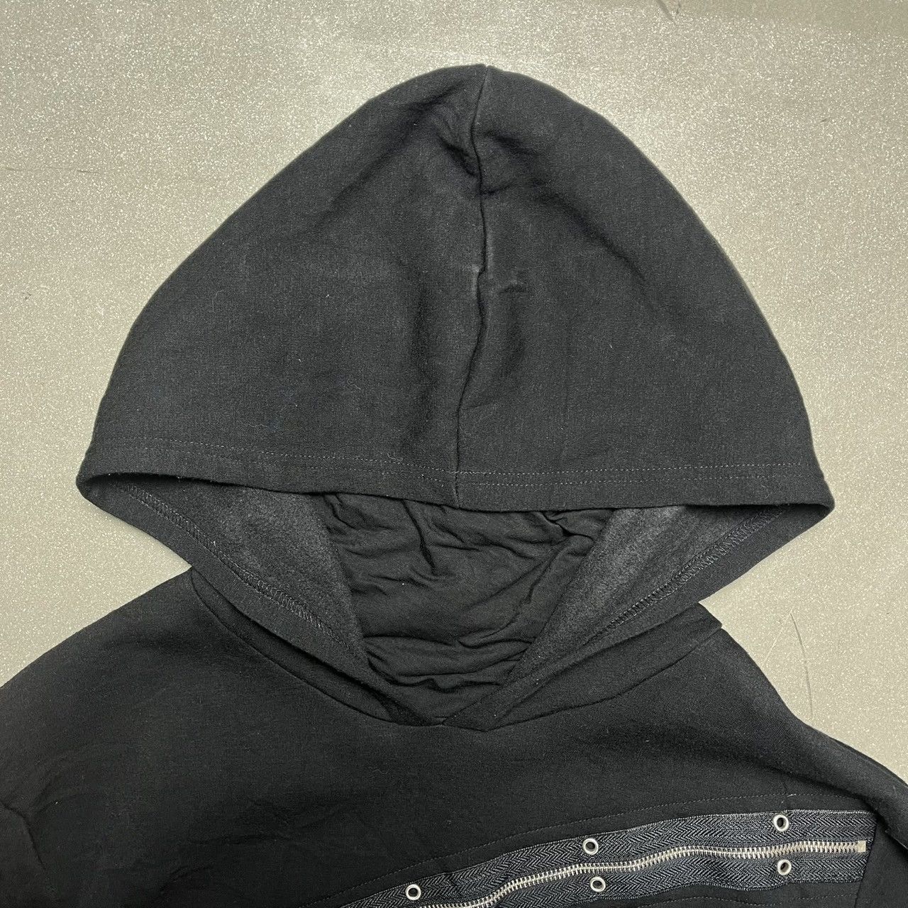 Le Grande Bleu (L.G.B.) Killstar Black Zip Detail Hoodie Gothic Size US XL / EU 56 / 4 - 4 Thumbnail