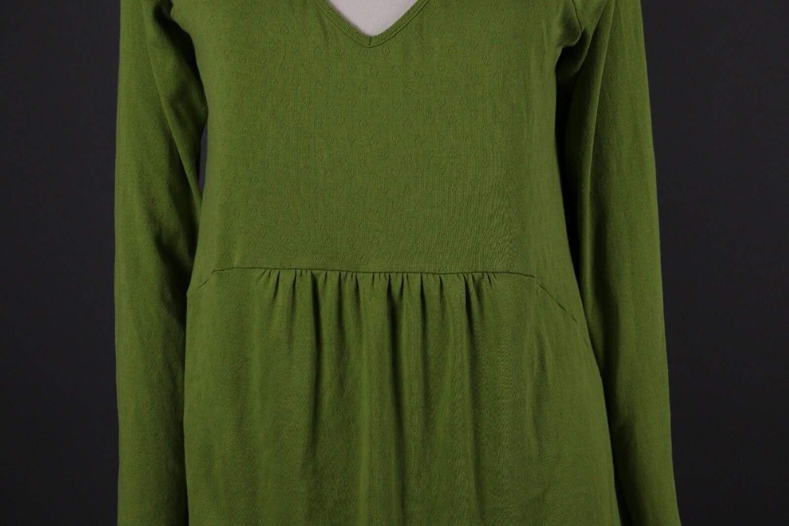 Designer Deerberg Green Long Sleeve Knit A-Line Dress Size Size M / US 6-8 / IT 42-44 - 3 Thumbnail