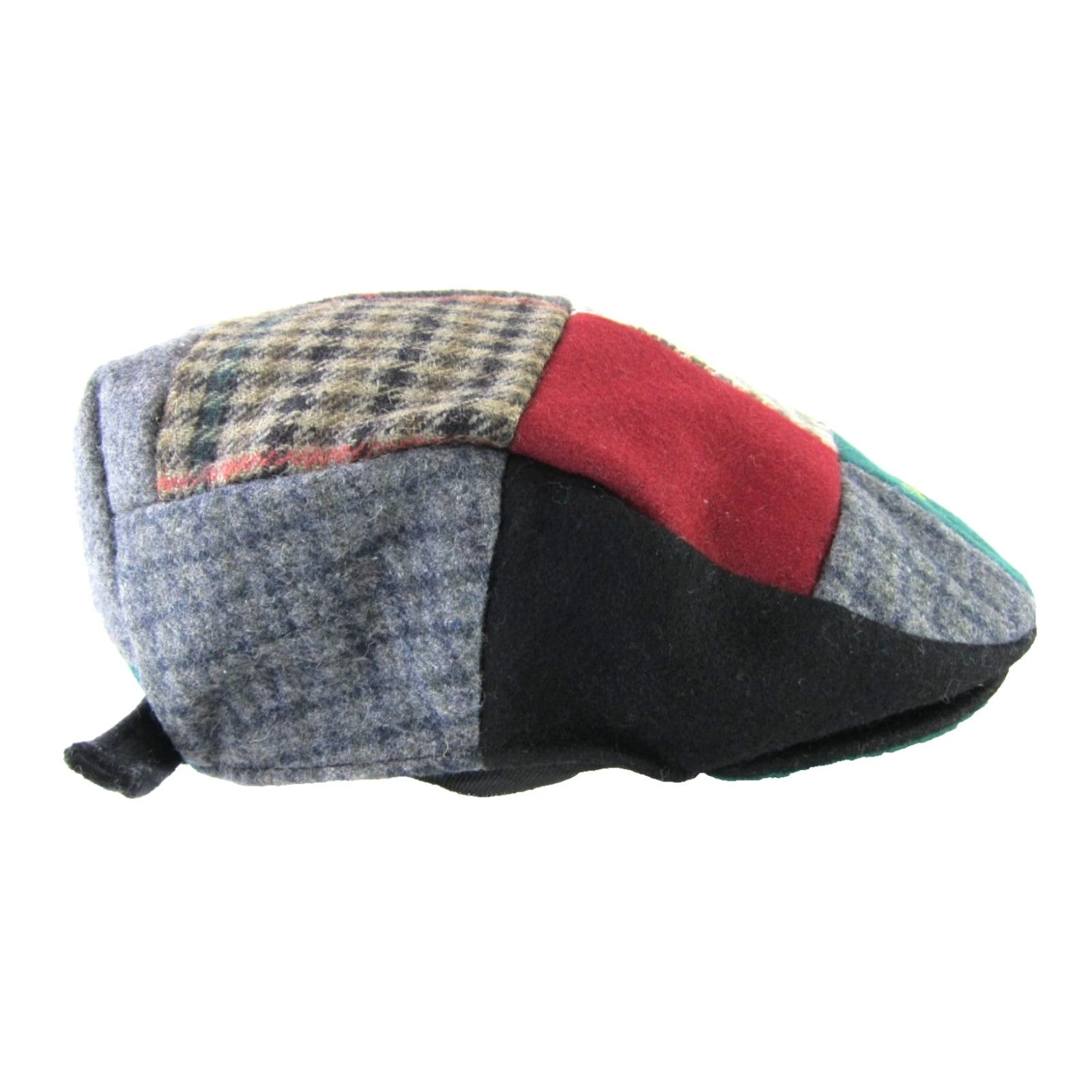 Vintage VINTAGE IRELAND Wool Green Red Grey Plaid Patch Cabby Newsboy Hat Cap OS Mens Cap Wool Plaid Newsboy Cap OS Size ONE SIZE - 4 Thumbnail