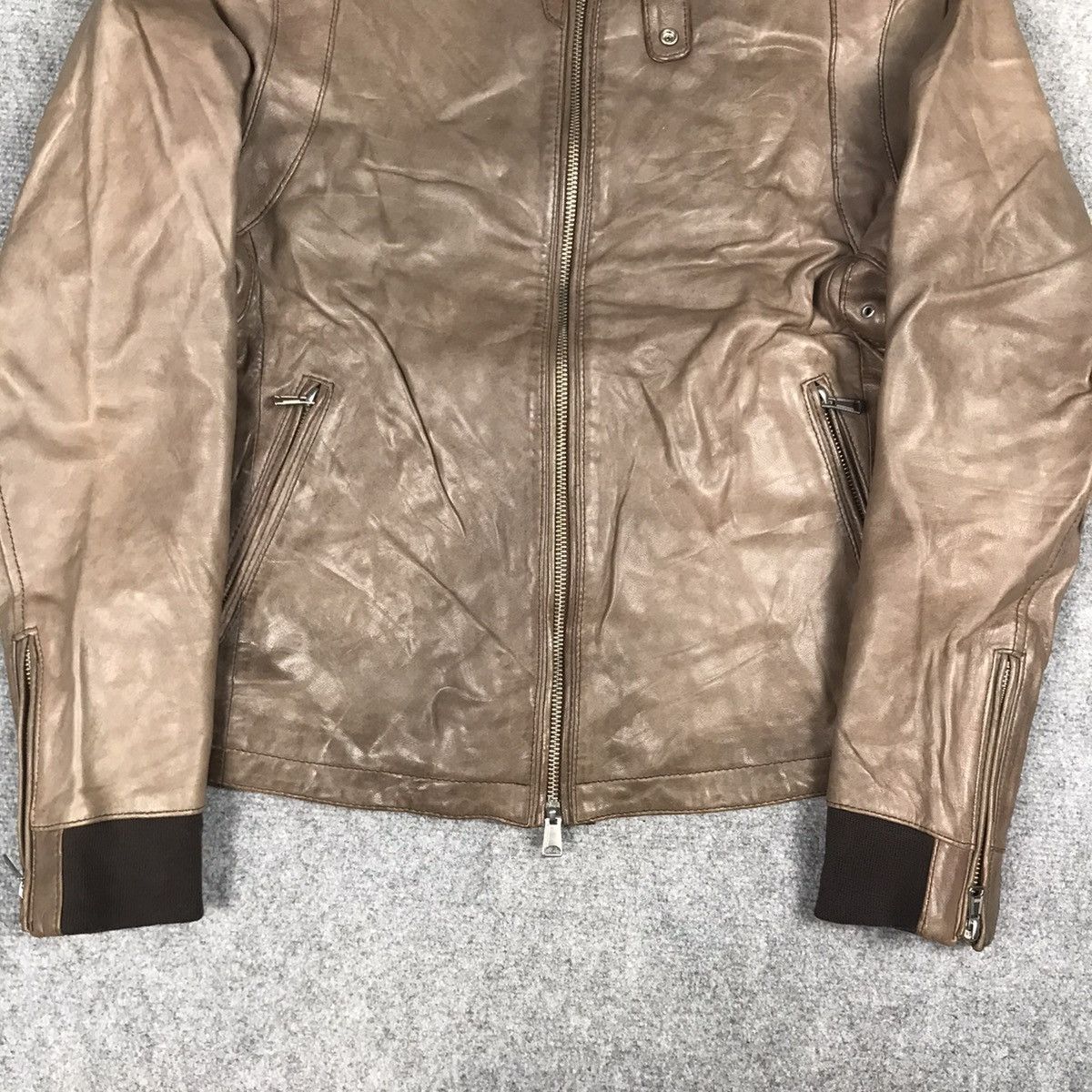 HARE HARE JAPAN LEATHER ZIPPER JACKET Size M / US 6-8 / IT 42-44 - 3 Thumbnail