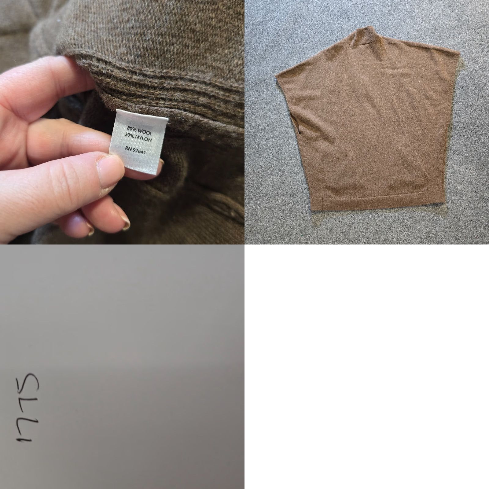 J. Jill J. Jill Sweater Womens Size M Brown Wool Blend Knit Short Sleeve Oversized Pullover V-Neck Classic Casual Size M / US 6-8 / IT 42-44 - 8 Thumbnail