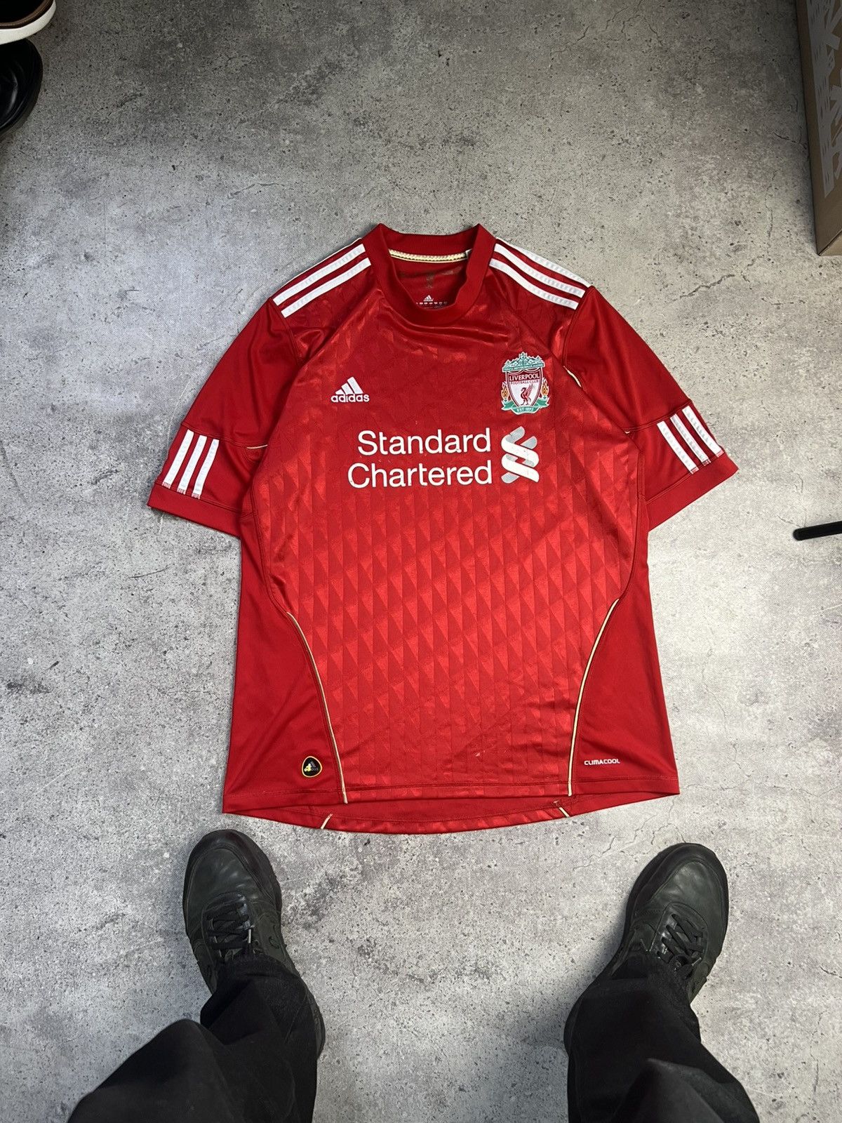 Adidas Mens Vintage Adidas Liverpool FC T-shirt soccer jersey tee Size US L / EU 52-54 / 3 - 1 Thumbnail