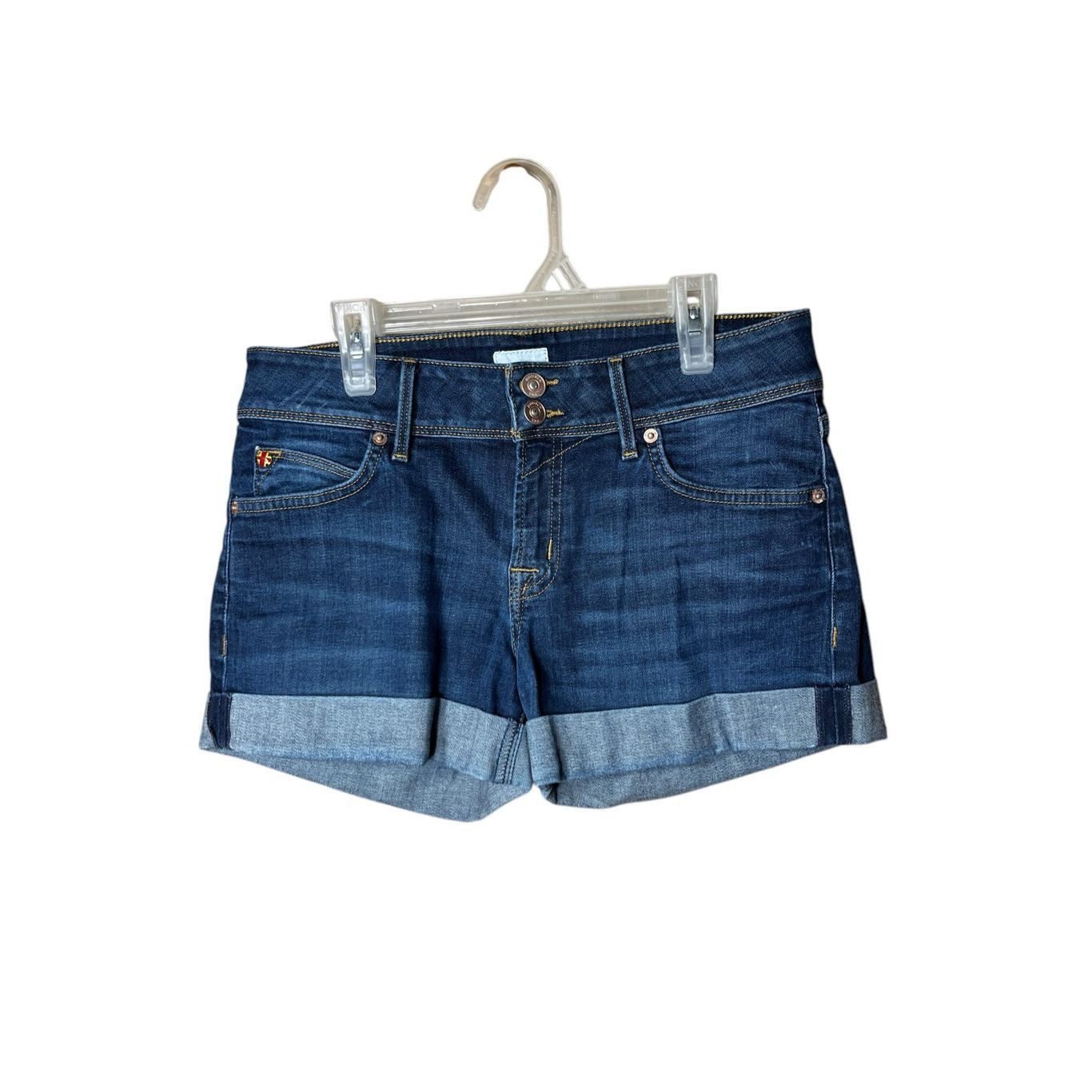Hudson Hudson Jeans Croxley Mid Thigh Cuffed Blue Jean Shorts Size Size 33" - 1 Thumbnail