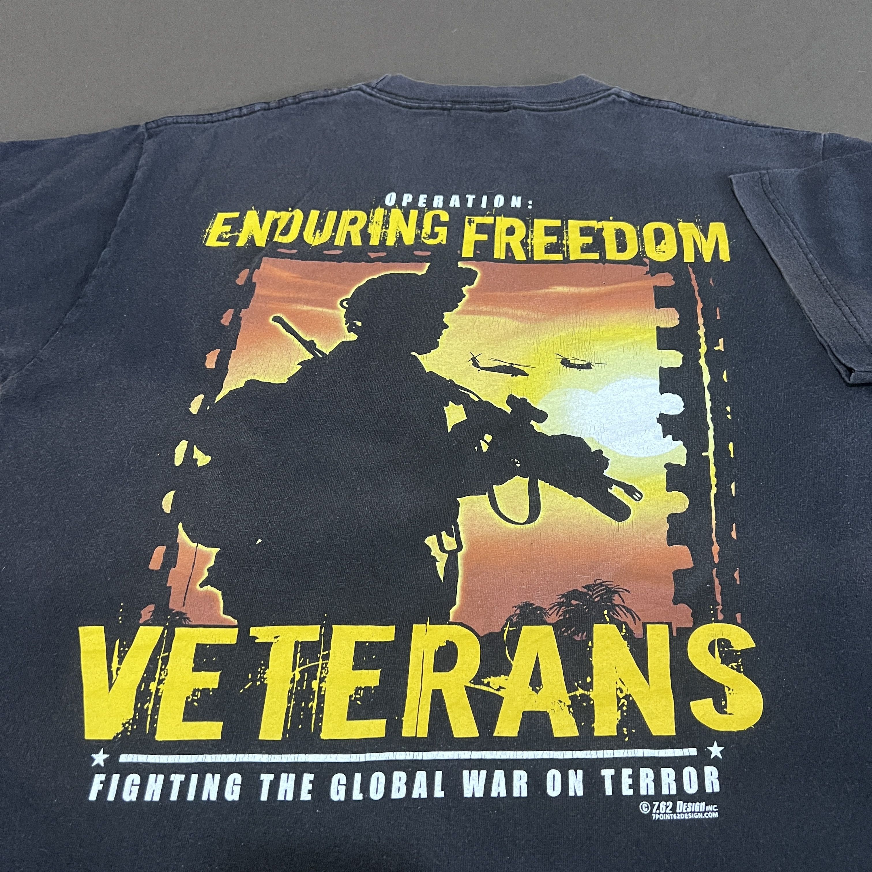 Vintage Vintage Y2K Operation Enduring Freedom Tee Faded Size US M / EU 48-50 / 2 - 2 Thumbnail
