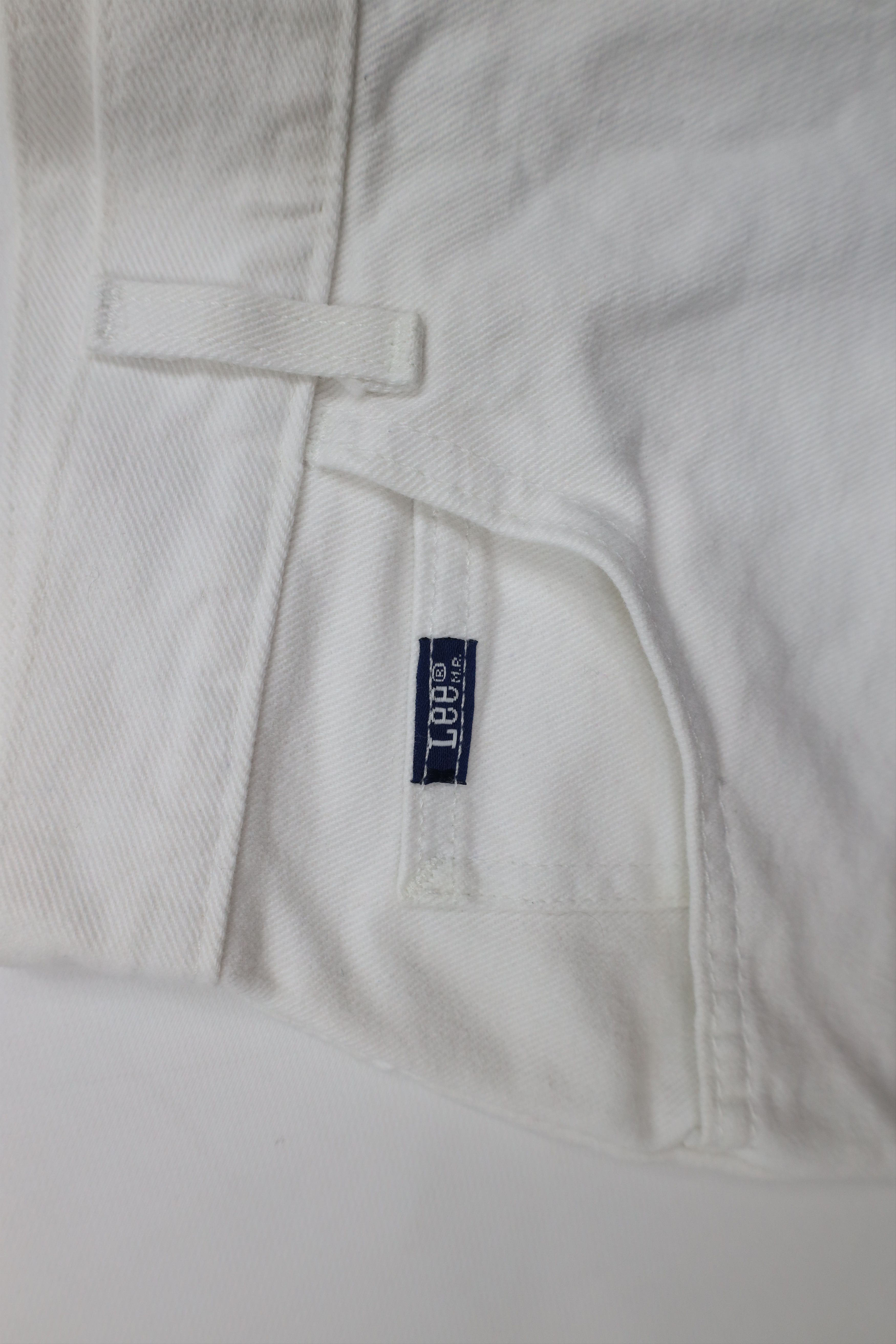 Lee × Vintage Vtg 90s Lee Above Knee Denim Jean Shorts Jorts White USA Size 27" / US 4 / IT 40 - 9 Thumbnail