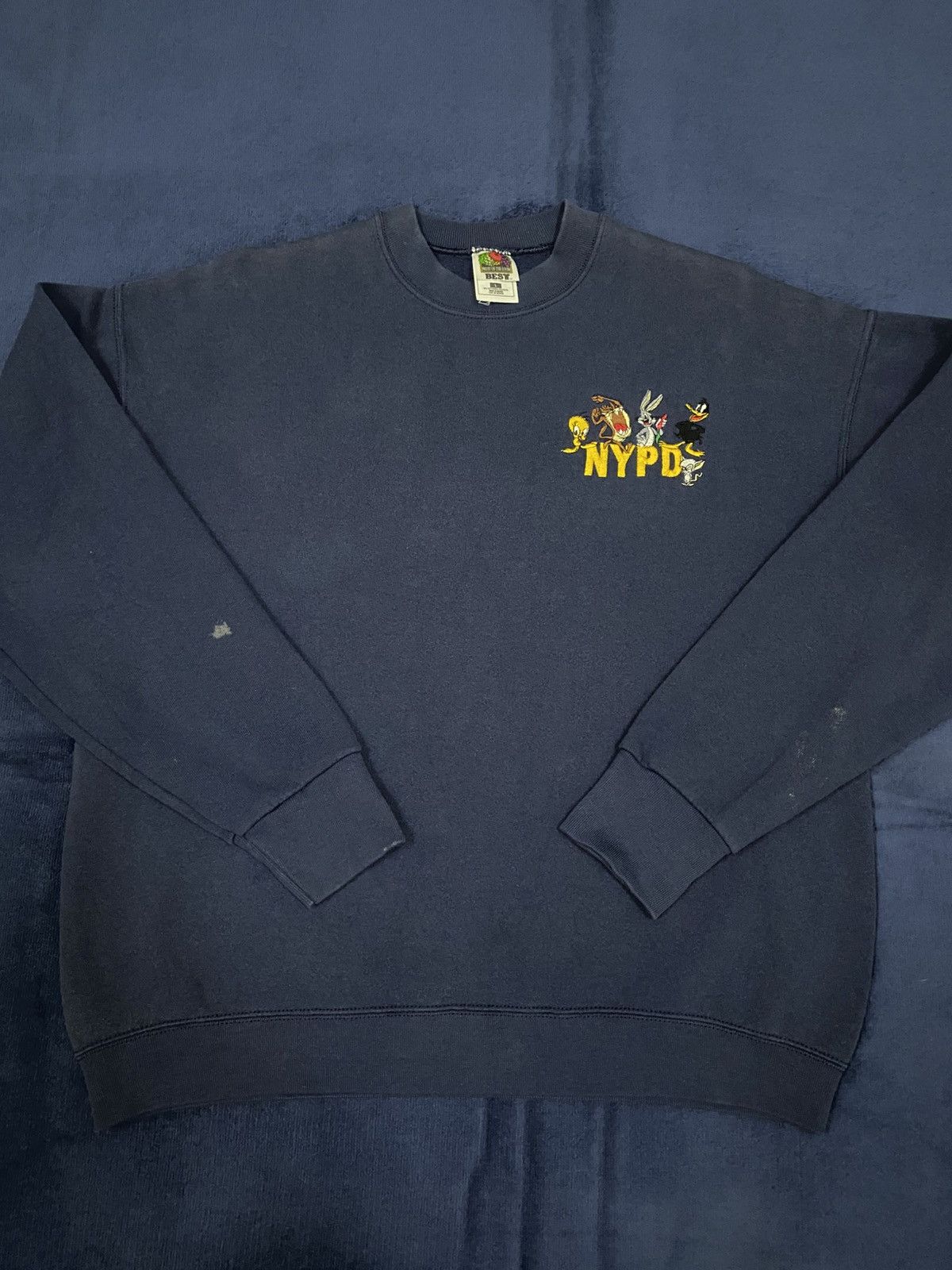 Other Vintage 90s Looney Tunes NYPD Sweatshirt Size US L / EU 52-54 / 3 - 2 Thumbnail