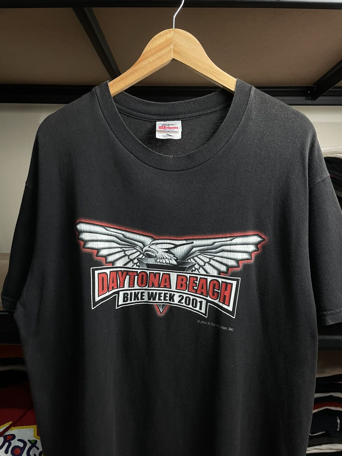 Hanes vintage 2001 Daytona Beach Bike Week t-shirt Size US L / EU 52-54 / 3 - 2 Thumbnail
