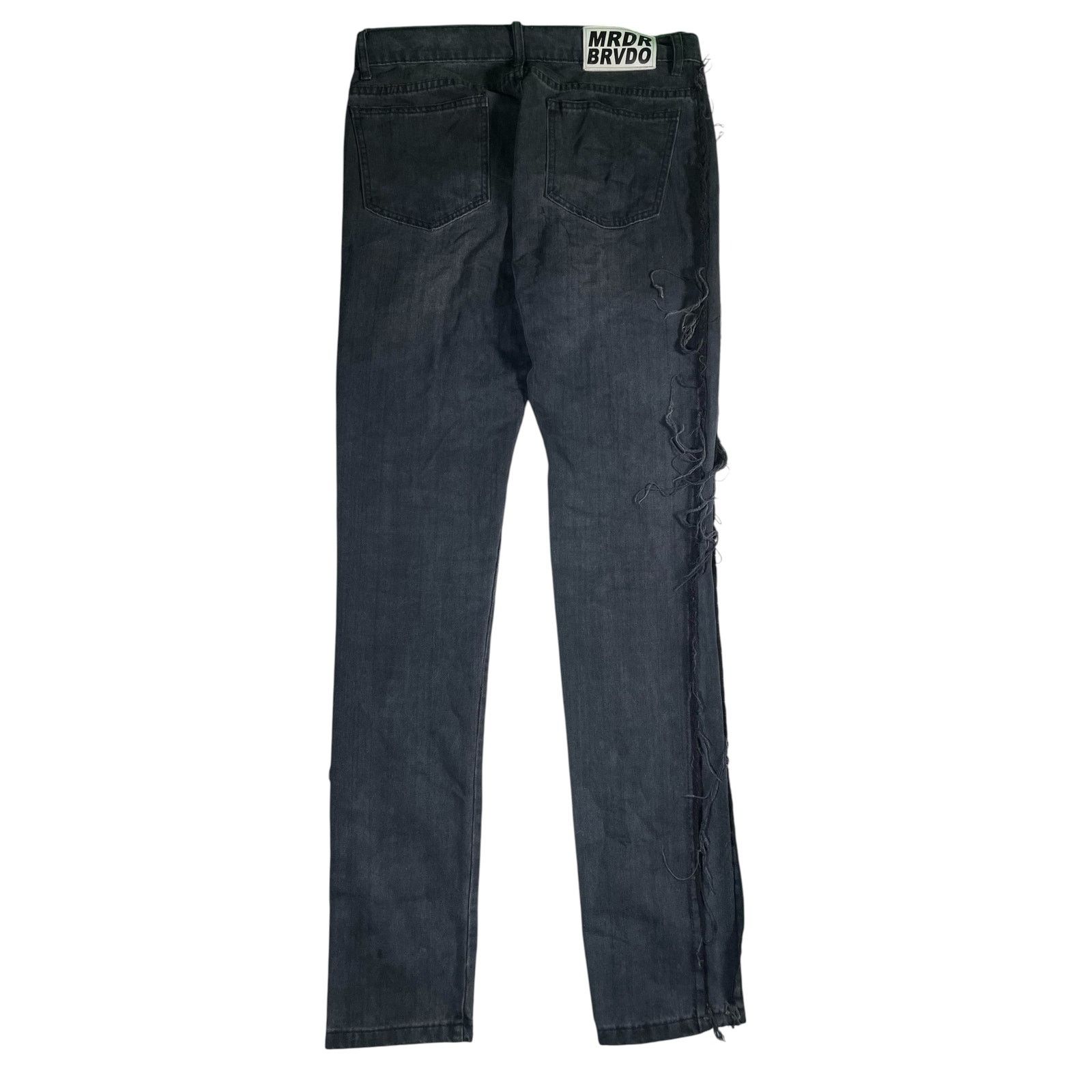Who Decides War Who Decides War Tonal Scripture Black Jeans Size US 34 / EU 50 - 2 Thumbnail