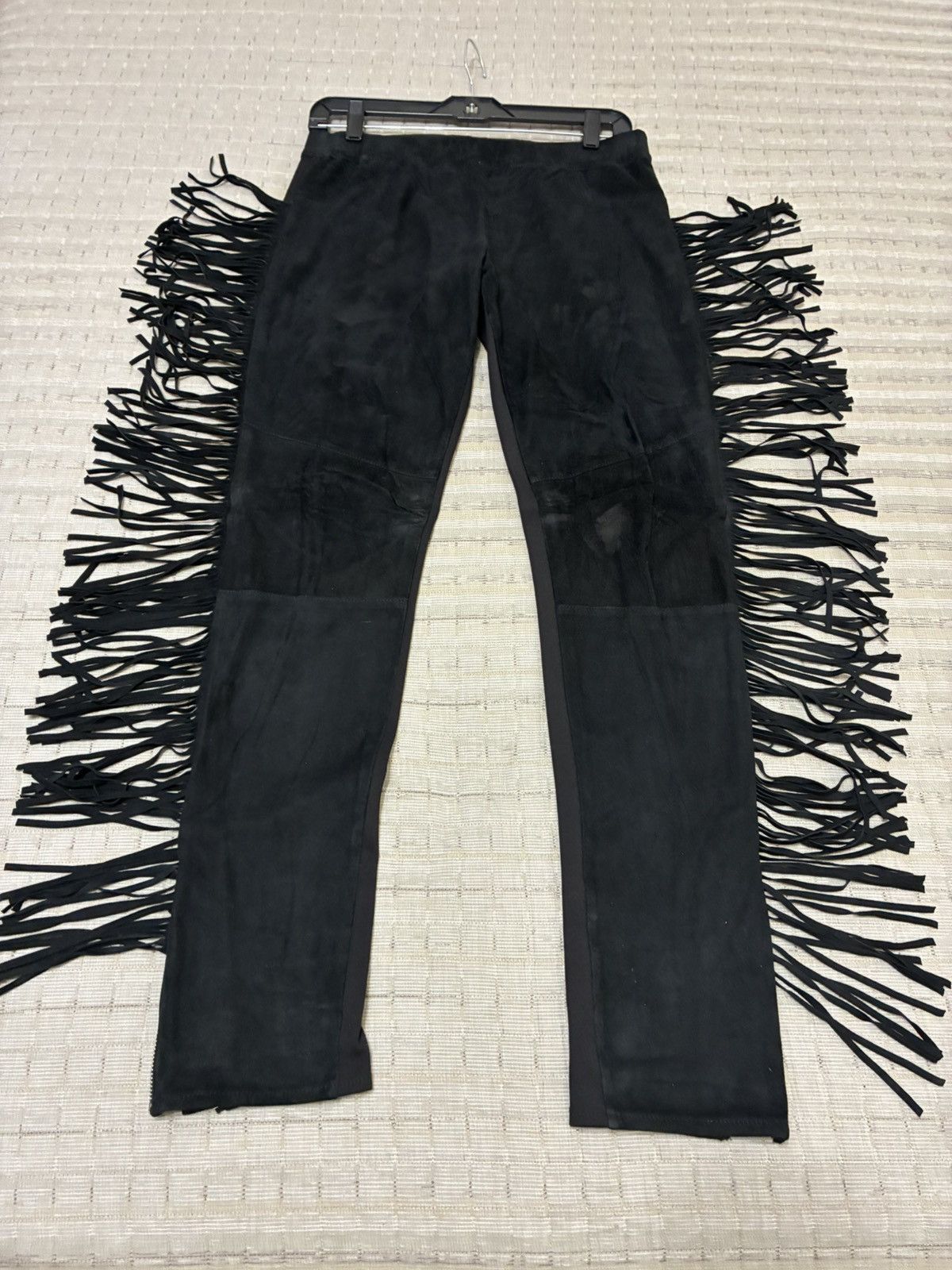 Other Black Fringe Pants Size US 32 / EU 48 - 1 Thumbnail