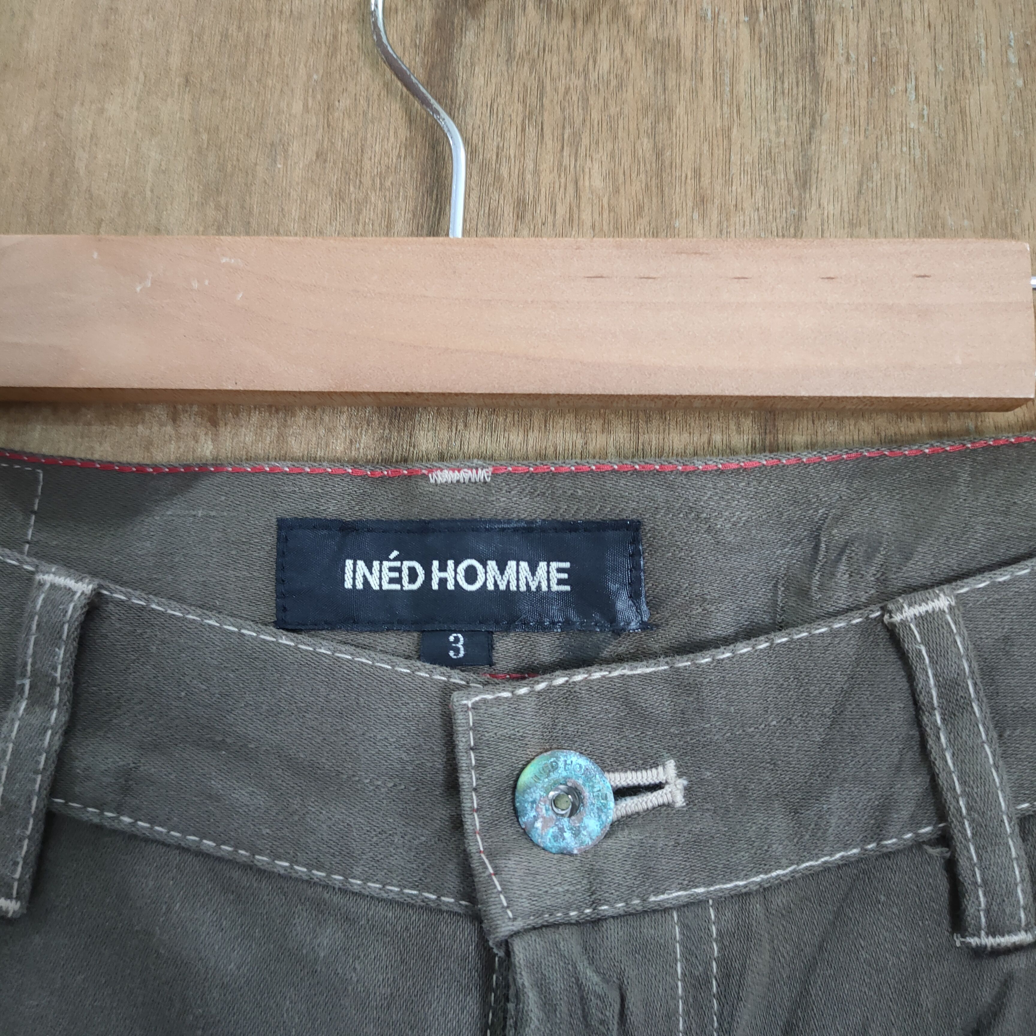 Yohji Yamamoto INED HOMME by YOHJI YAMAMOTO BROWN DENIM PANTS Size US 32 / EU 48 - 7 Thumbnail