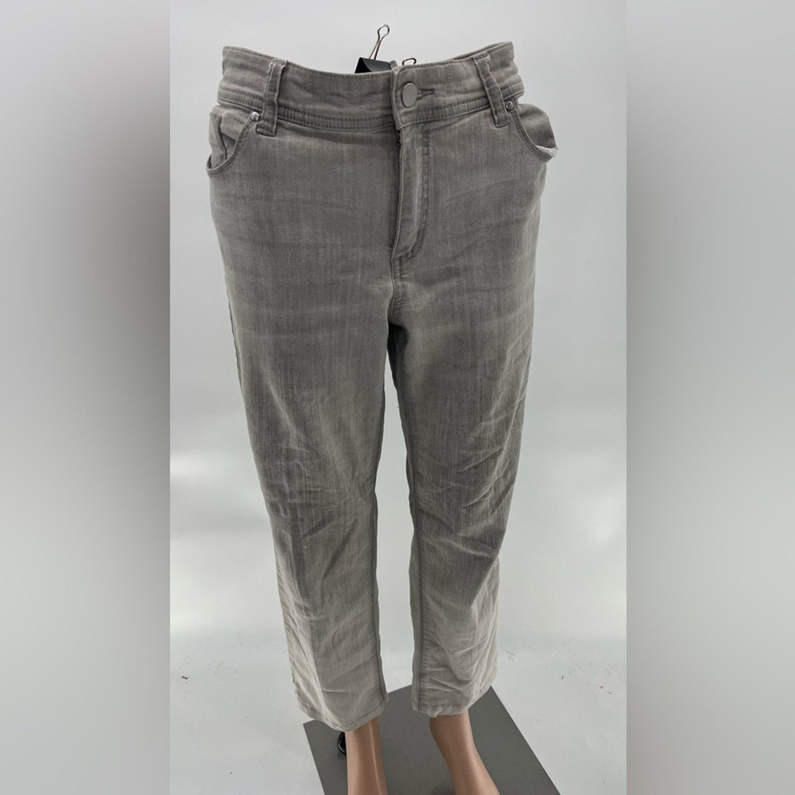 Chicos Chico's Women's Gray Denim Stretch Platinum Pants Size 30" / US 8 / IT 44 - 1 Thumbnail