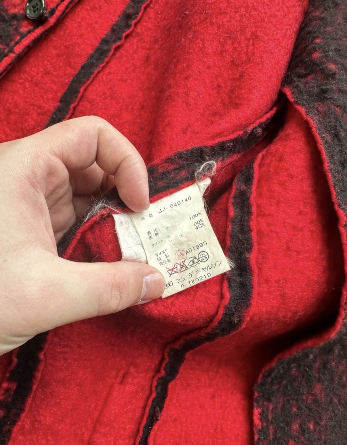 Junya Watanabe Junya Watanabe CDG Red & Black Tie-Dye Wool Jacket K23 Size US M / EU 48-50 / 2 - 5 Thumbnail