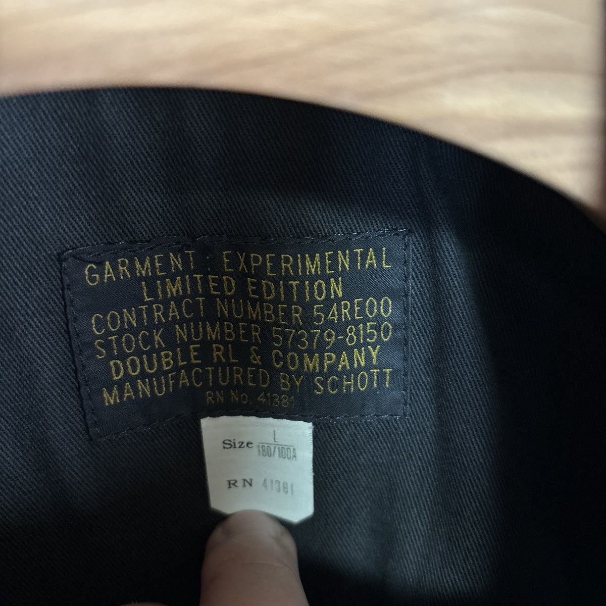 RRL Ralph Lauren RRL x Schott Limited Edition Navy Wool Peacoat | Large Size US L / EU 52-54 / 3 - 3 Thumbnail