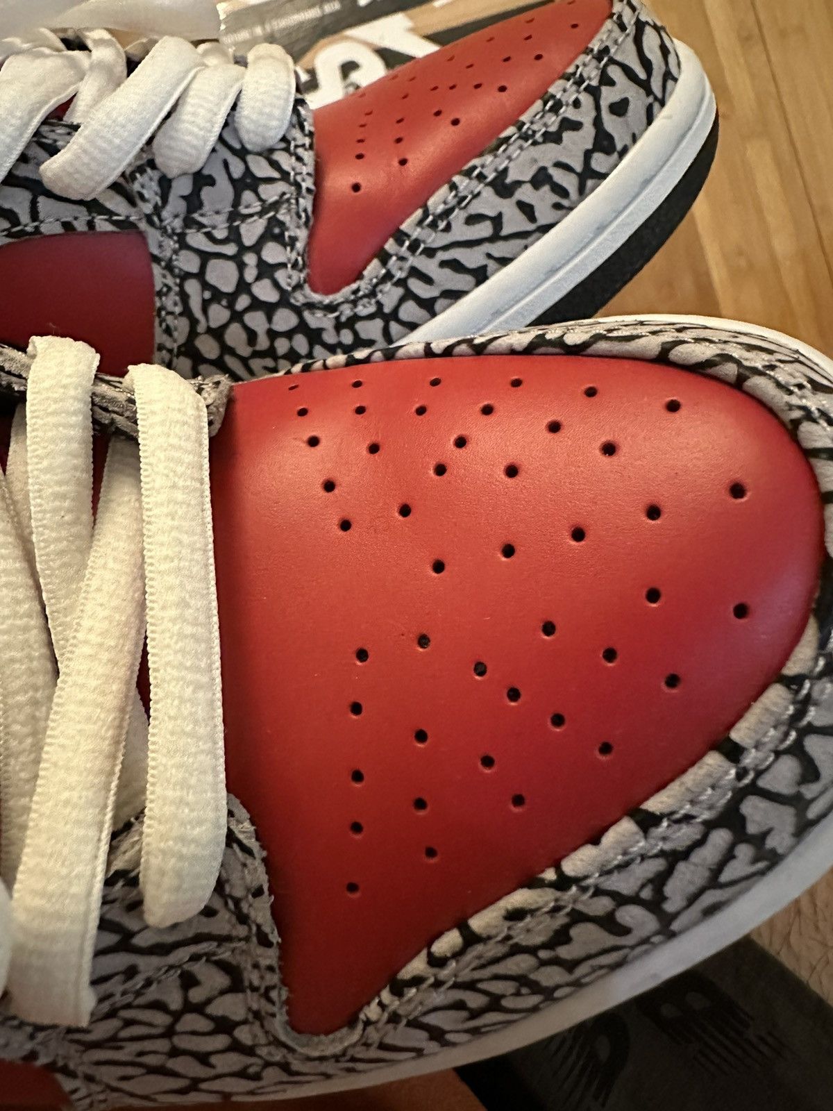 Supreme Red Cement Dunks - 2012 - sz 10