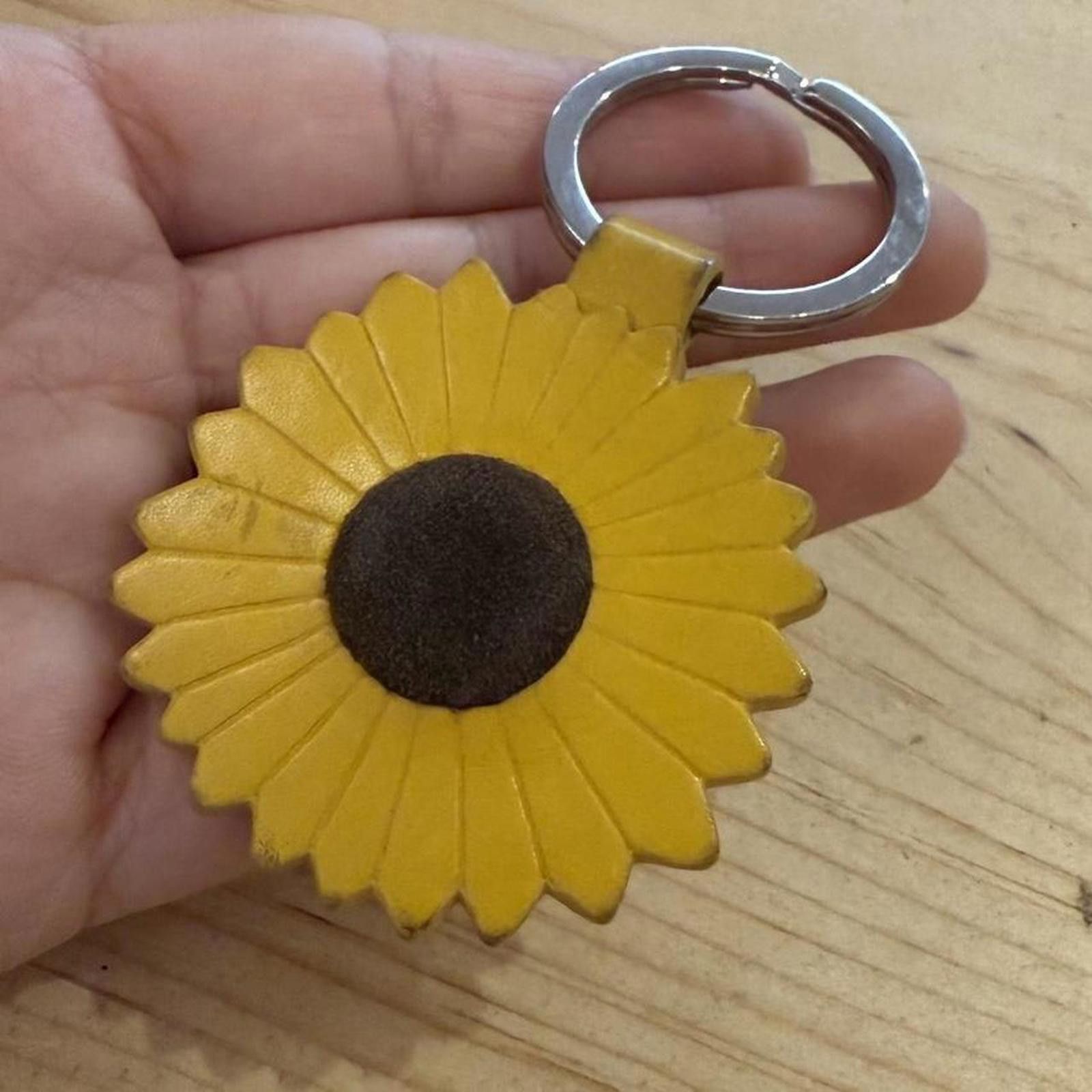 Coach Coach Leather Sunflower Keychain Size ONE SIZE - 2 Thumbnail