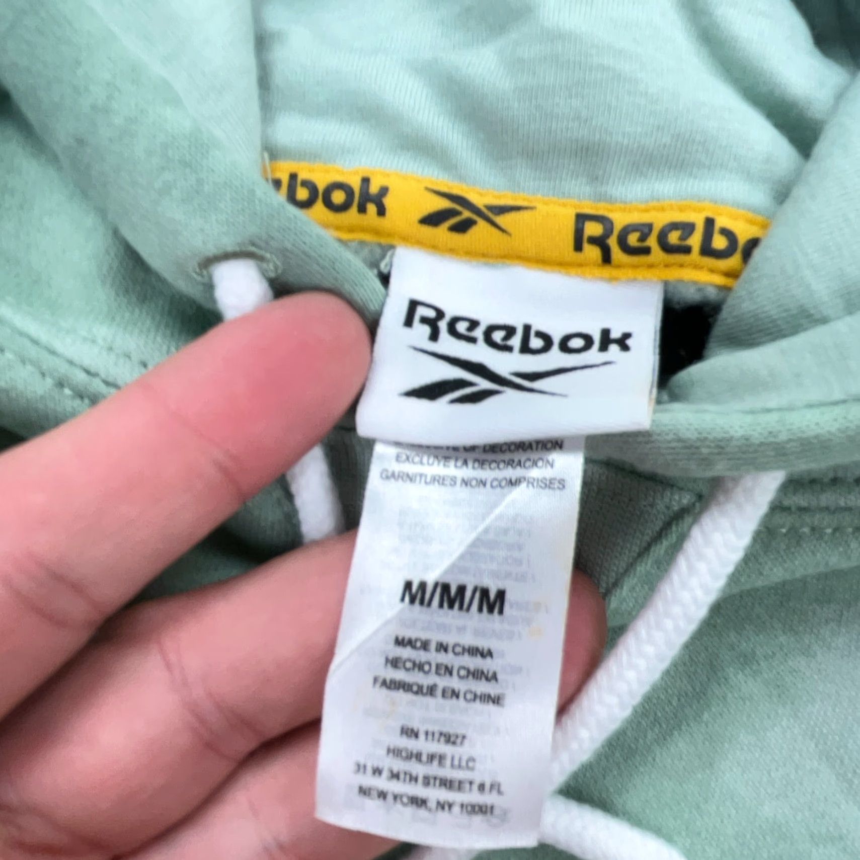 Reebok Reebok Hoodie Men's Medium Green Tie Dye Logo Graphic Print Pullover Sweater Sweatshirt Classic Gym Casual Vintage: No N/A Size US M / EU 48-50 / 2 - 5 Thumbnail
