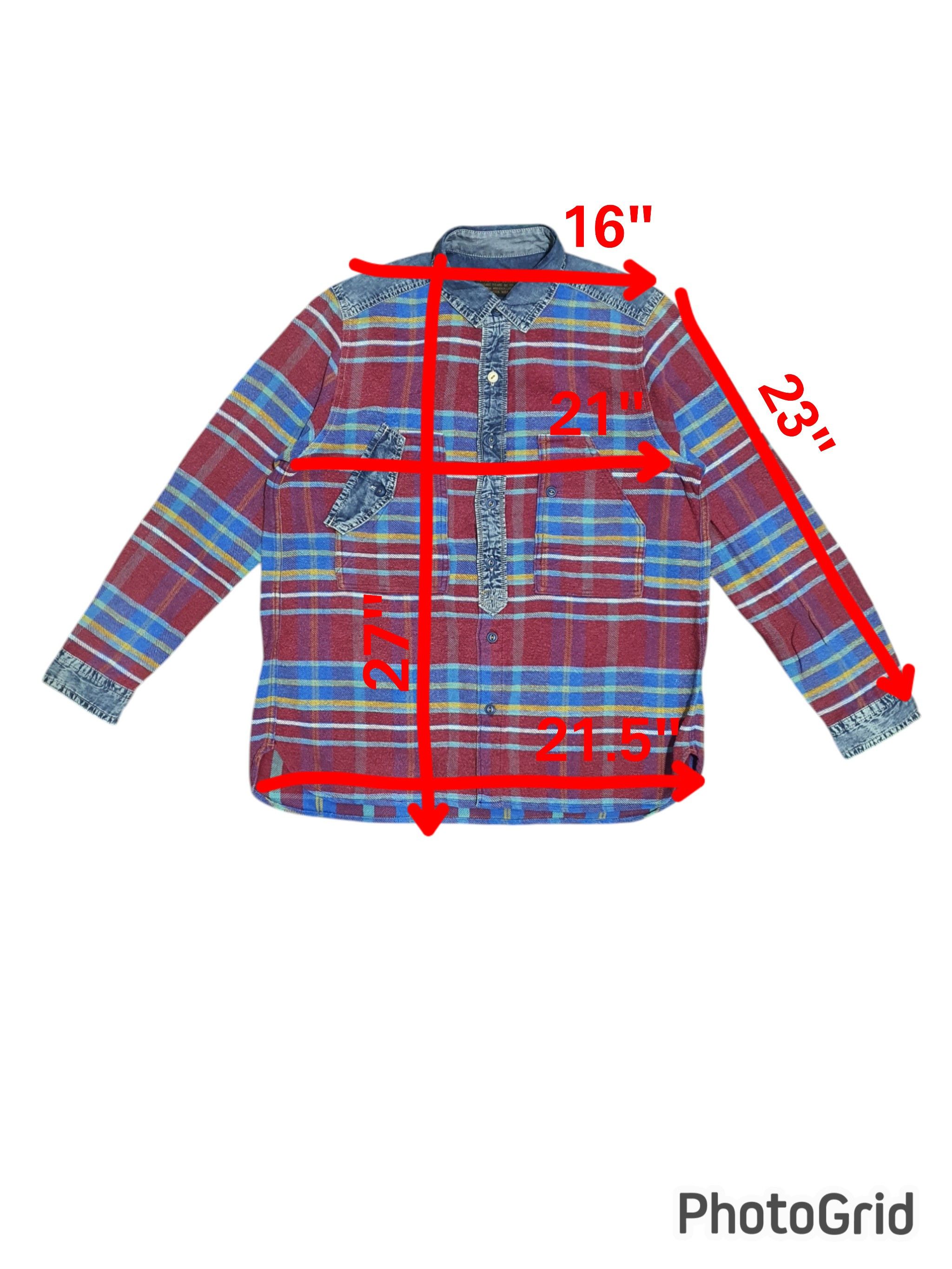Japanese Brand CUBE SUGAR 21”/27” FLANNEL SHIRT Size US M / EU 48-50 / 2 - 9 Thumbnail
