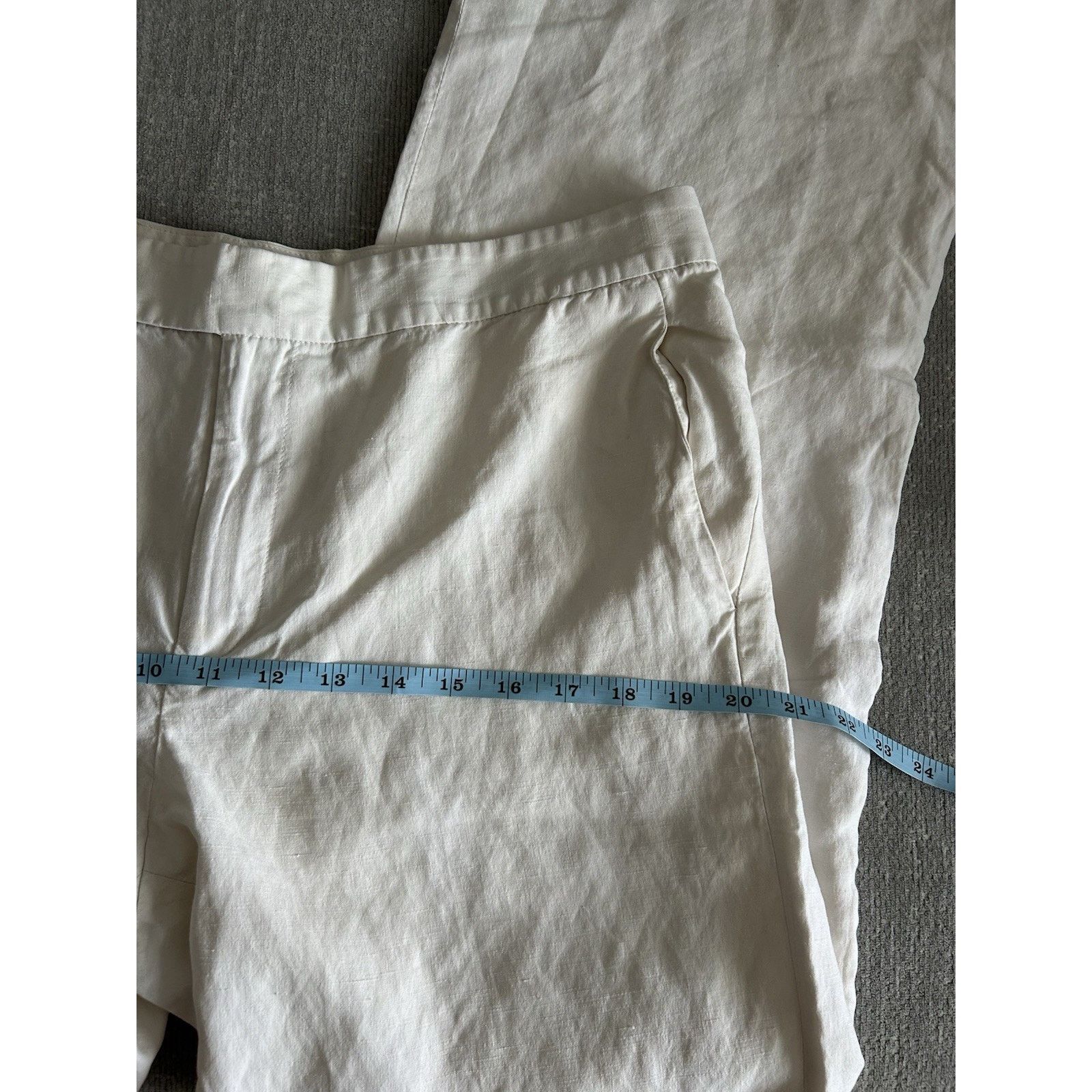 Lauren Ralph Lauren Ralph Lauren Cream Silk Linen Dress Pants Minimalist 12 Size 34" / US 12 / IT 48 - 9 Thumbnail