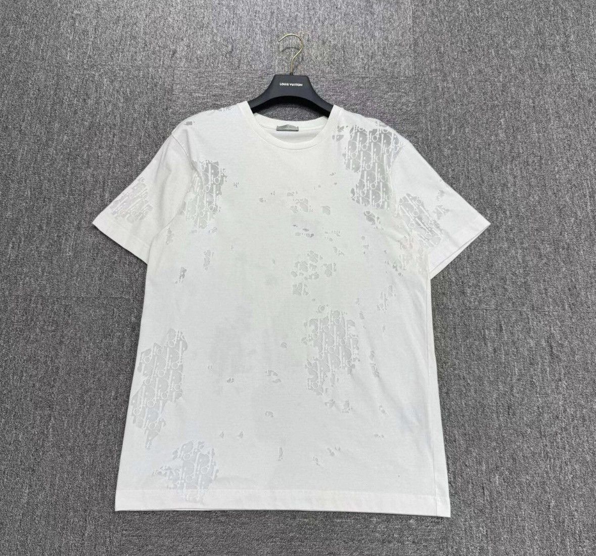 Dior Dior white distressed short sleeve T-shirt Size US M / EU 48-50 / 2 - 1 Thumbnail
