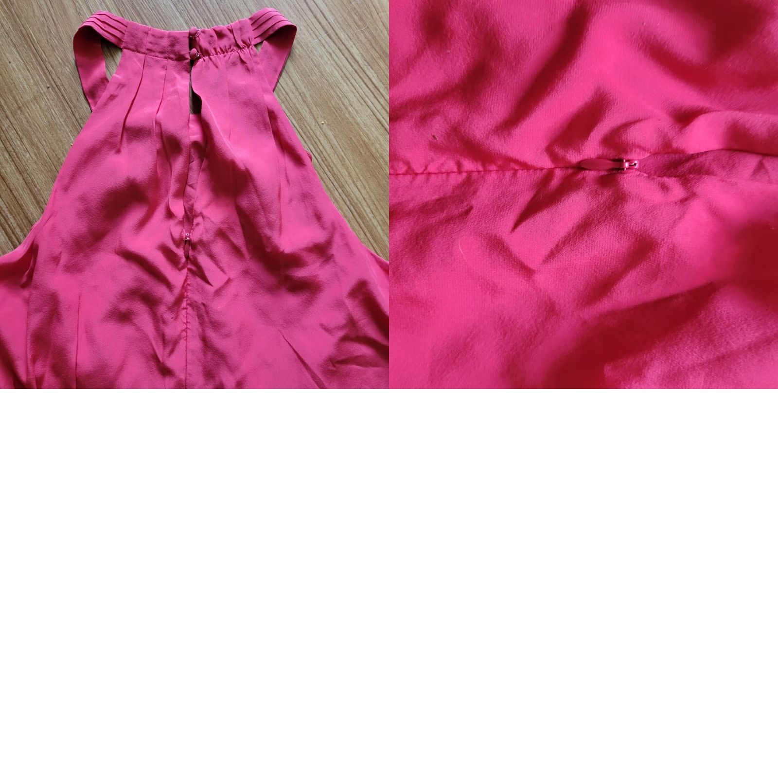 Bcbgmaxazria VINTAGE BCBGMAXAZRIA Azalea Dress - Silk Red Ruffle Mini Party/Cocktail Dress, Size 6, Sleeveless, High Neck, Short Length, Formal Womens Size M / US 6-8 / IT 42-44 - 8 Thumbnail