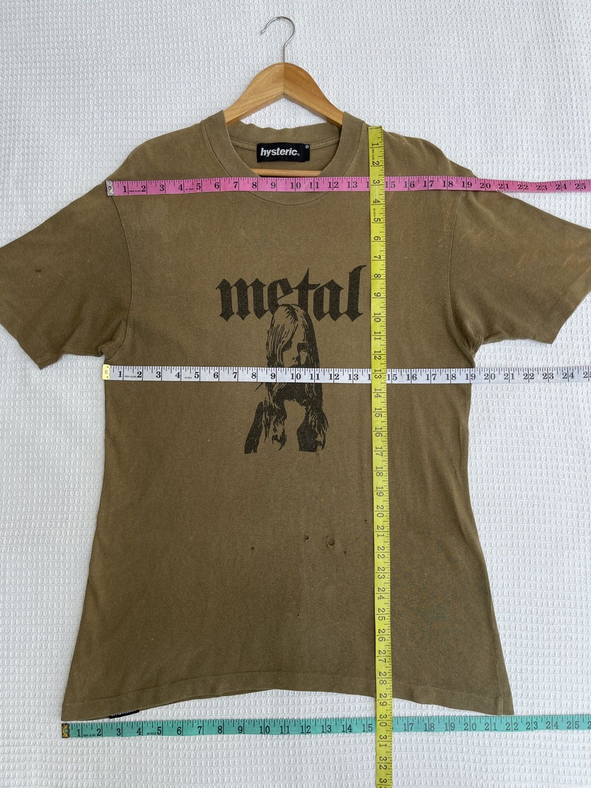 Hysteric Glamour Rare🔥Vtg HYSTERIC GLAMOUR METAL Faded Brown Tee Size US M / EU 48-50 / 2 - 13 Thumbnail
