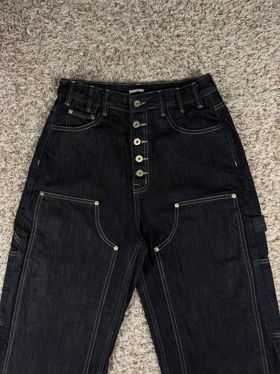Other DONCARE Raw Denim Buggy Jeans Dark Blue Size US 30 / EU 46 - 2 Thumbnail