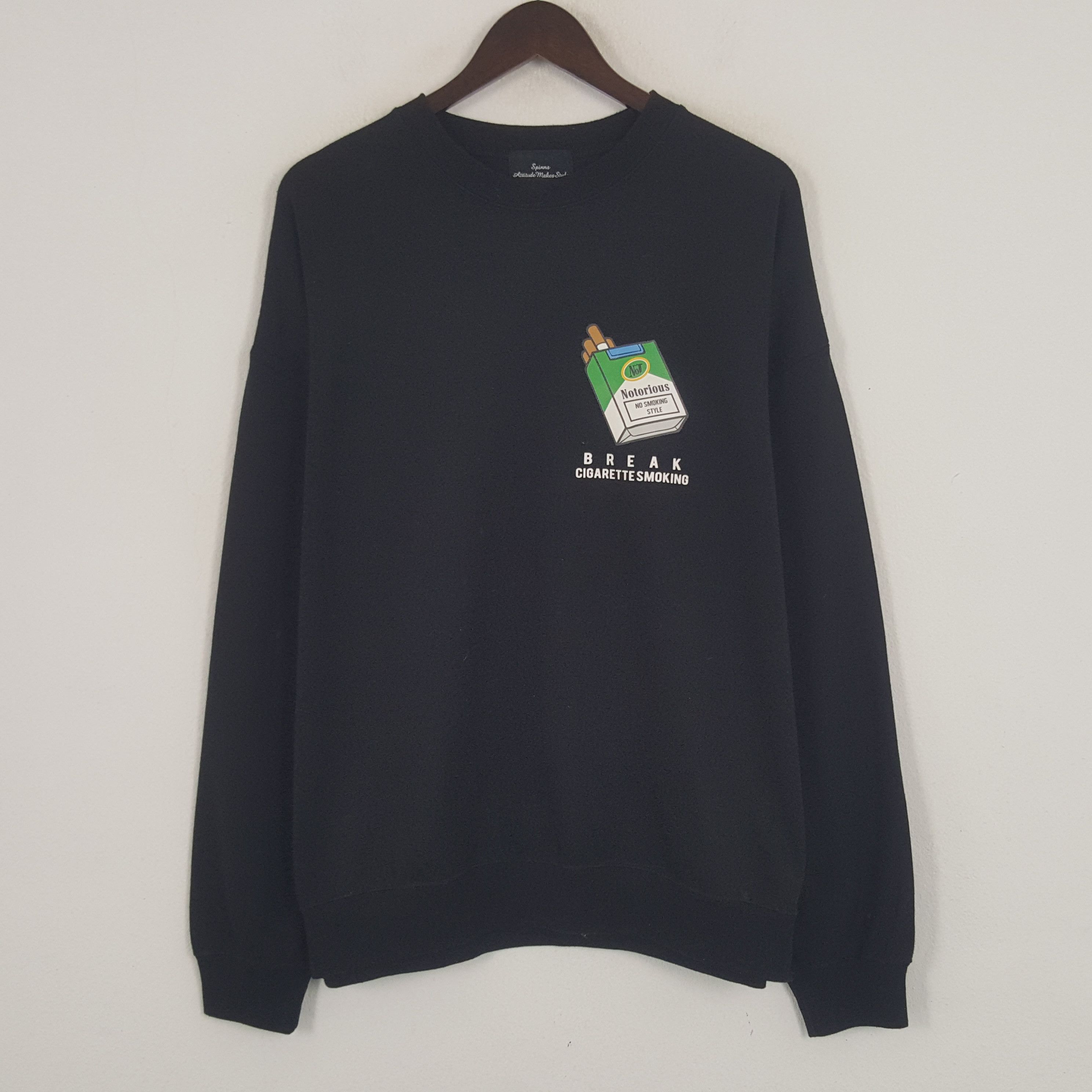 Vintage Vintage Notorious Break Cigarettesmoking Sweatshirt Size US XXL / EU 58 / 5 - 3 Thumbnail