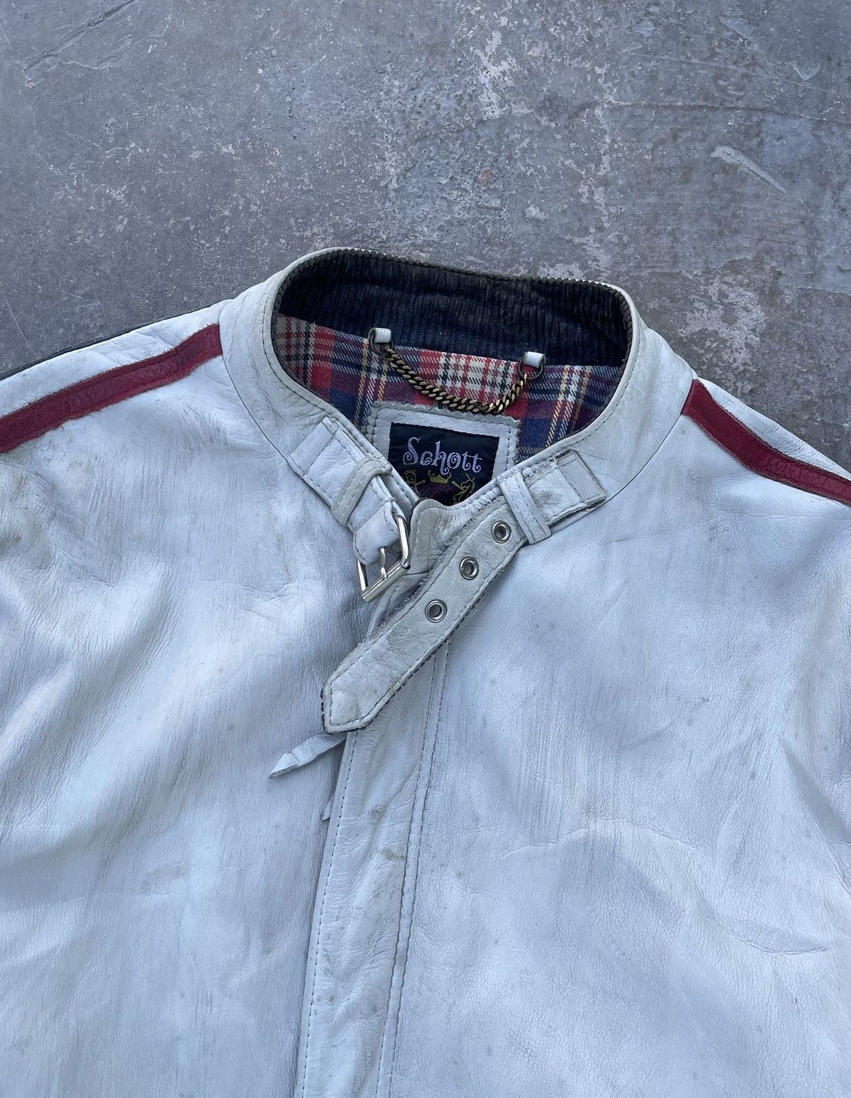 Genuine Leather × Schott 🔥Vintage Schott Classic Sheep Leather Racer Jacket Size US L / EU 52-54 / 3 - 10 Thumbnail