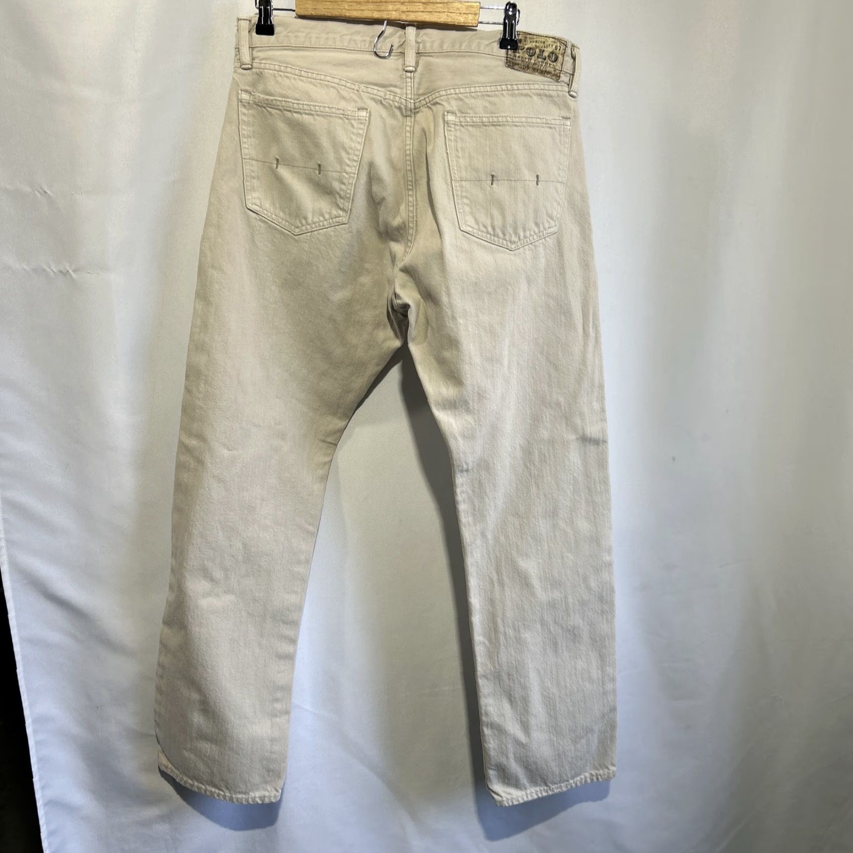 Polo Ralph Lauren VINTAGE Polo Ralph Lauren Jeans 867 Hudson Bone Men’s 34X32 Beige Denim 100% Cotton Straight Jeans Mens Size US S / EU 44-46 / 1 - 3 Thumbnail